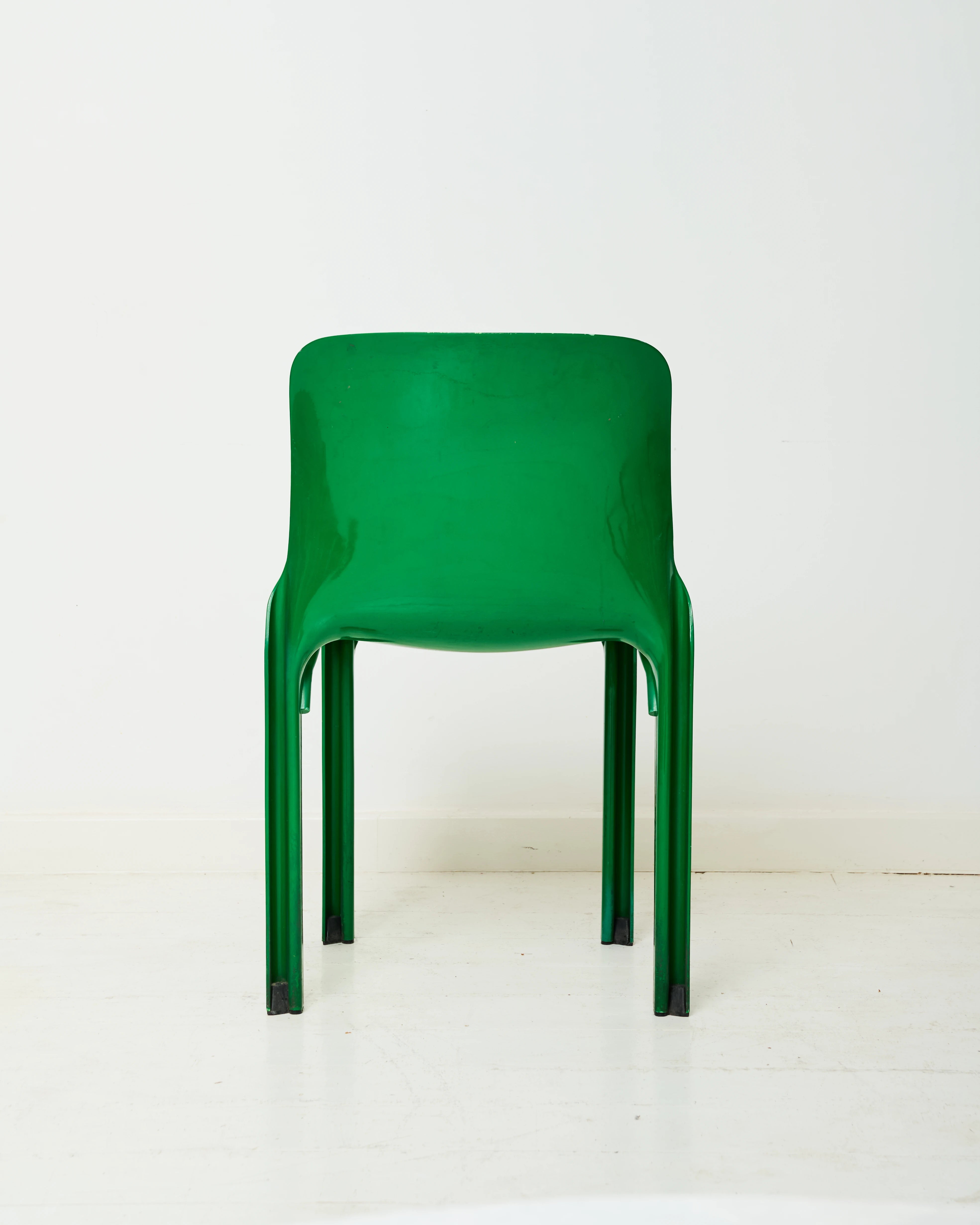 Paire de chaises "Selene" vertes, Vico Magistretti, Artemide, 1968