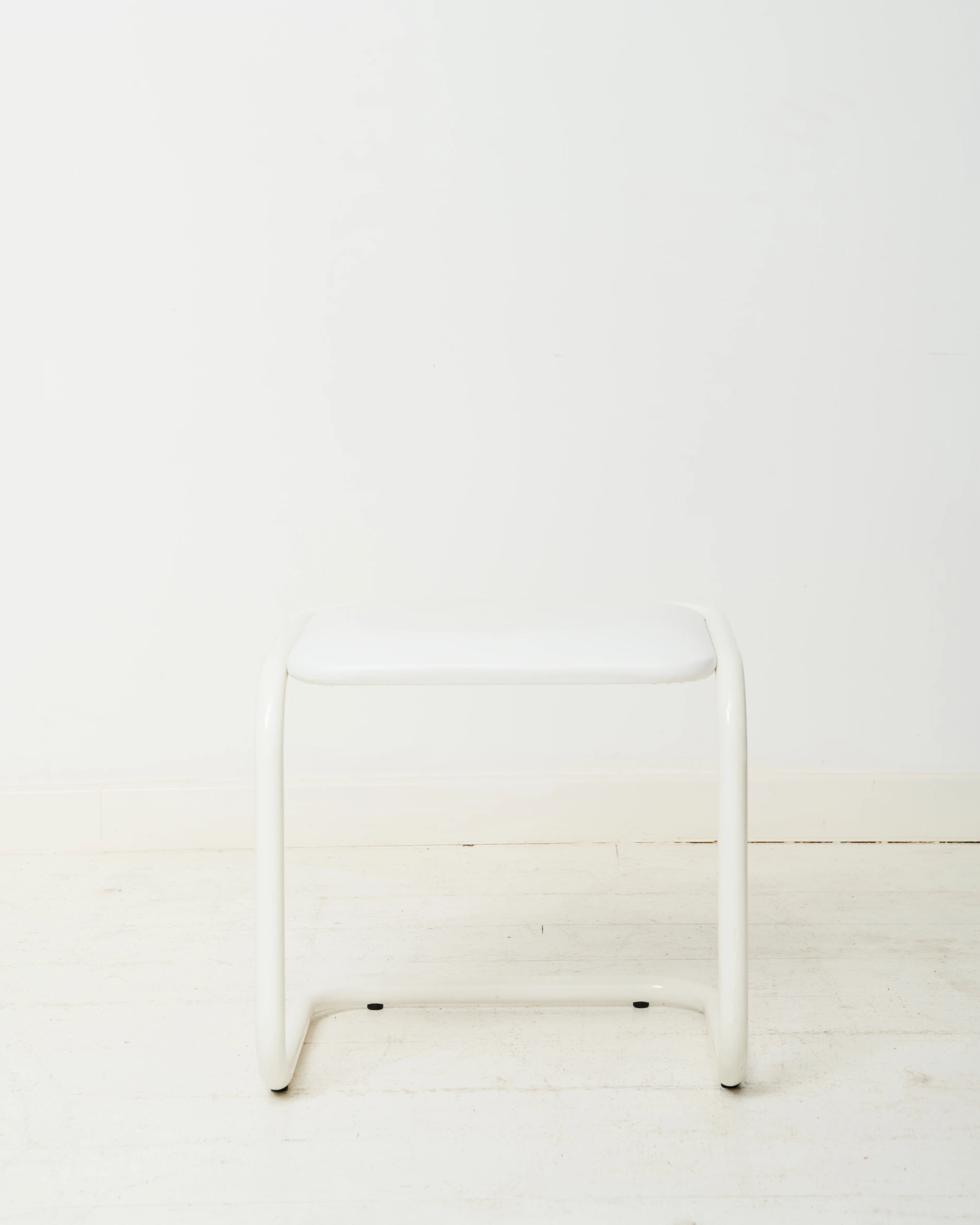 Tabouret Bauhaus blanc, 1970s