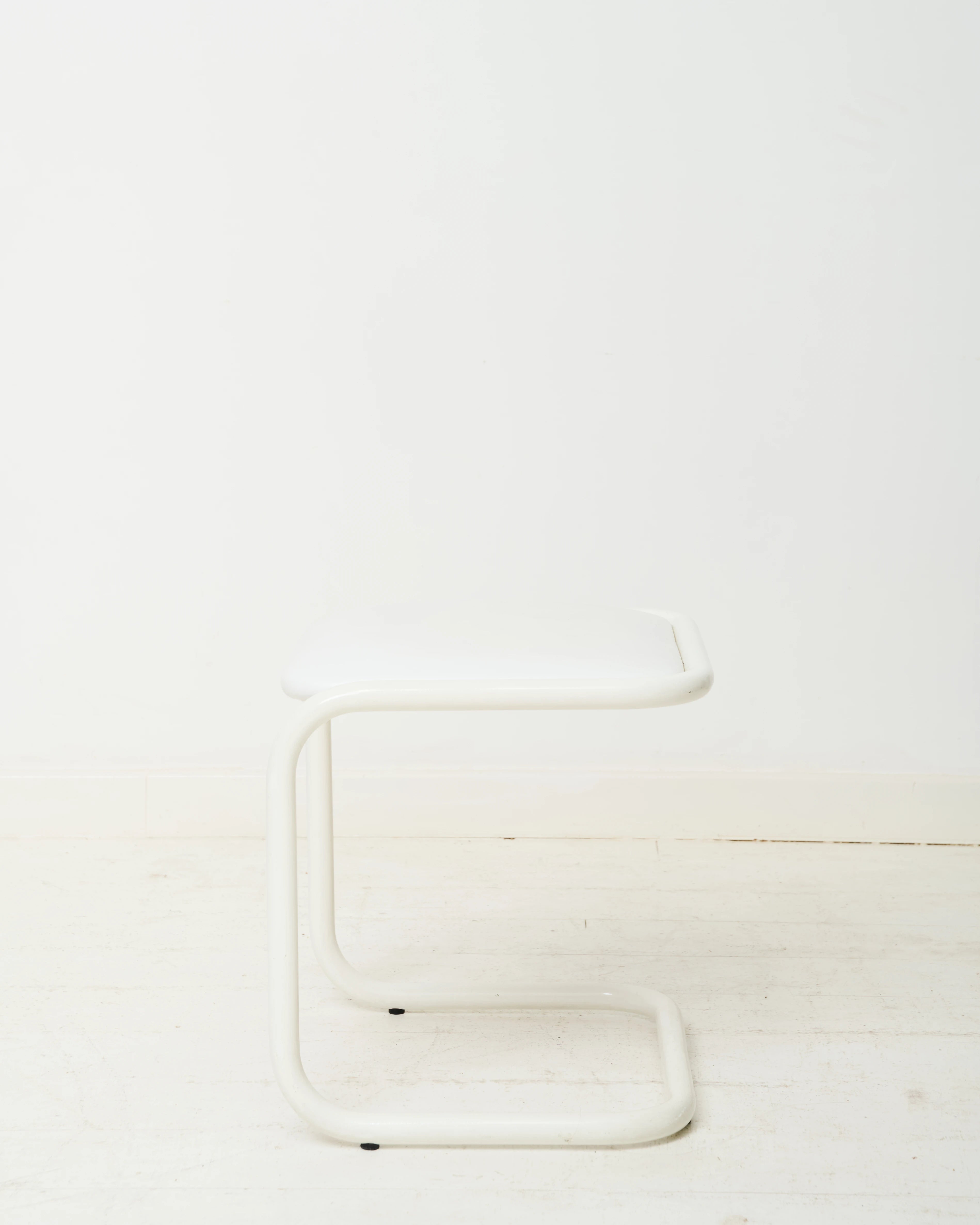 Tabouret Bauhaus blanc, 1970s
