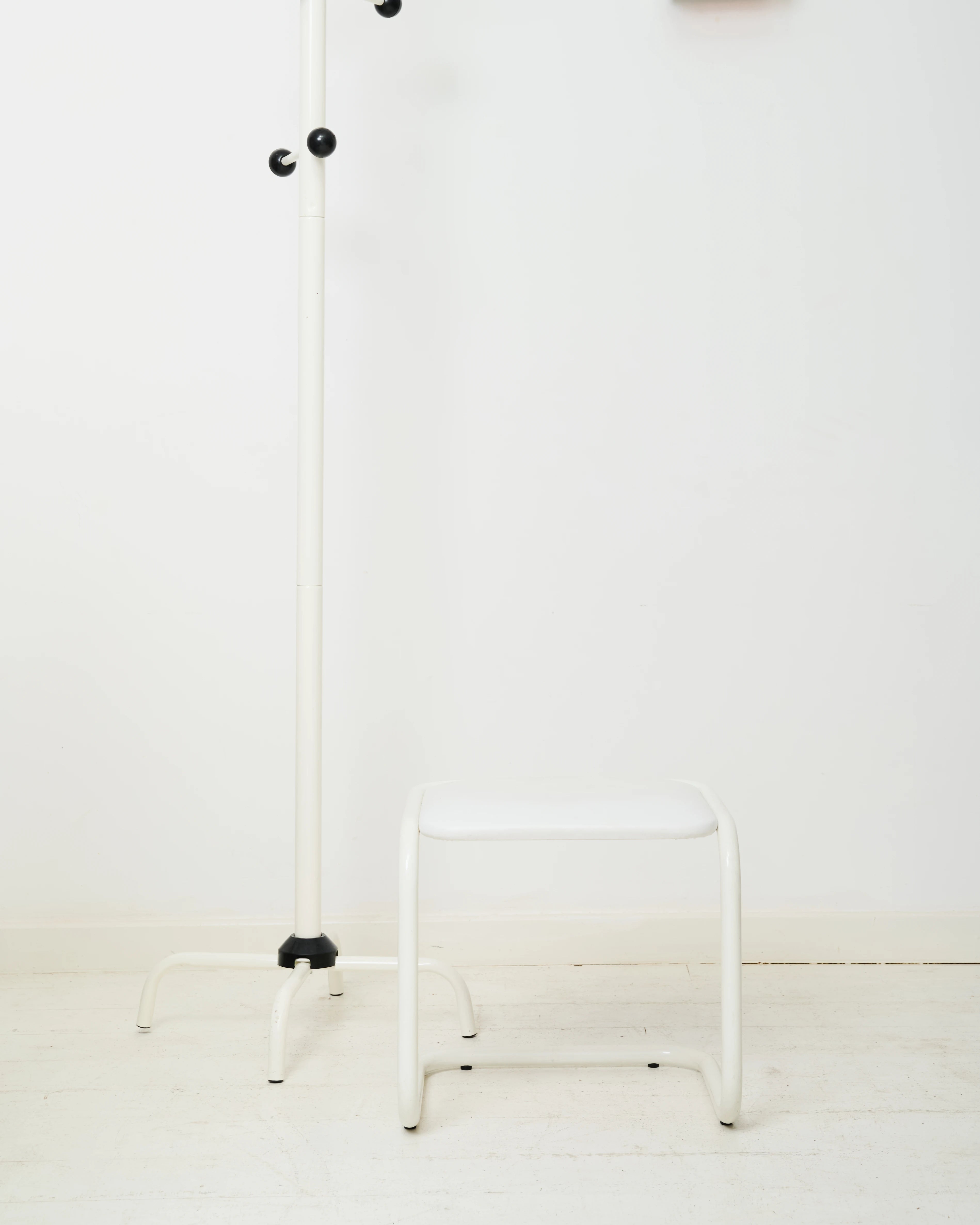 Tabouret Bauhaus blanc, 1970s