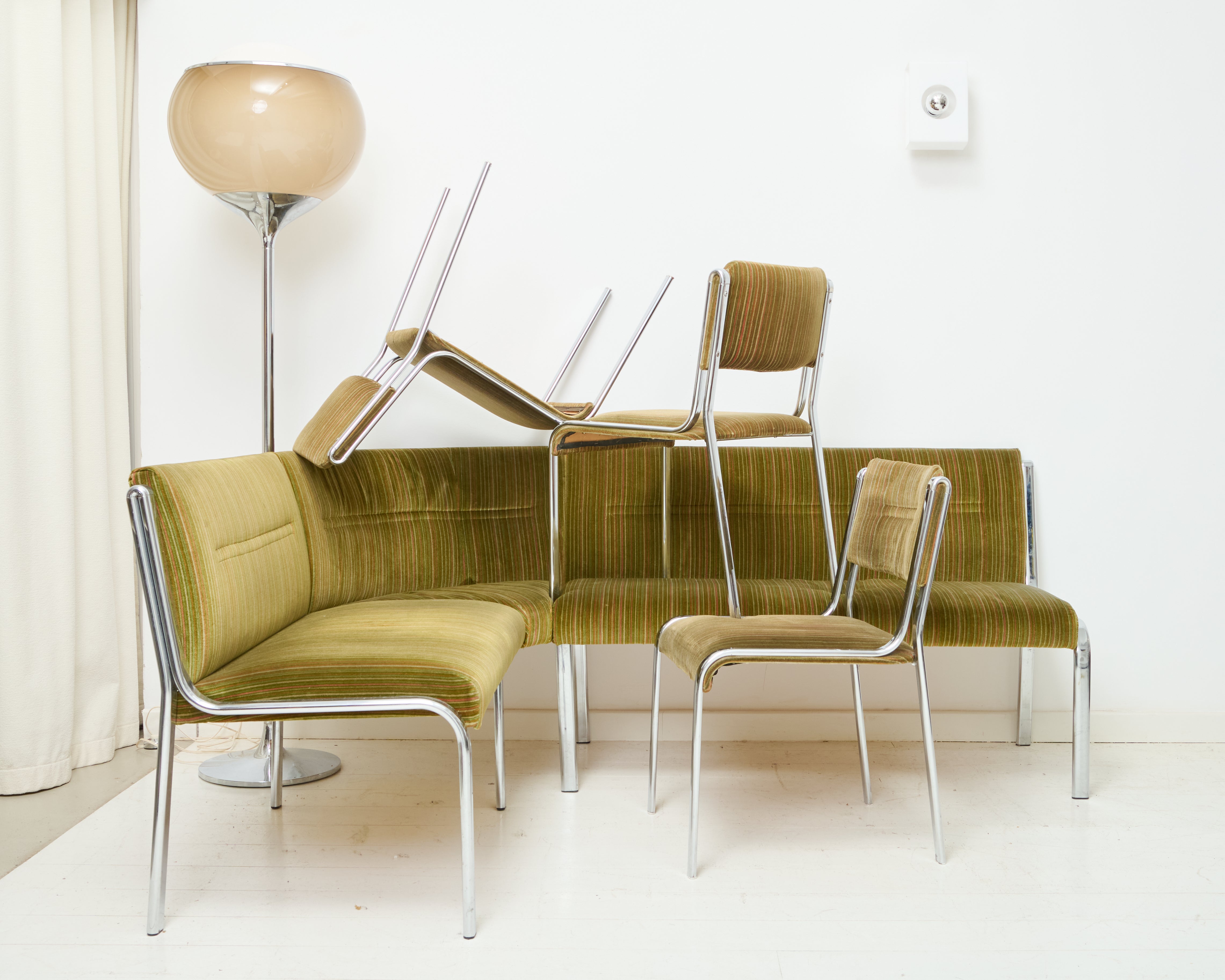 Ensemble d'assises pour salle à manger, Ekaform, 1970s