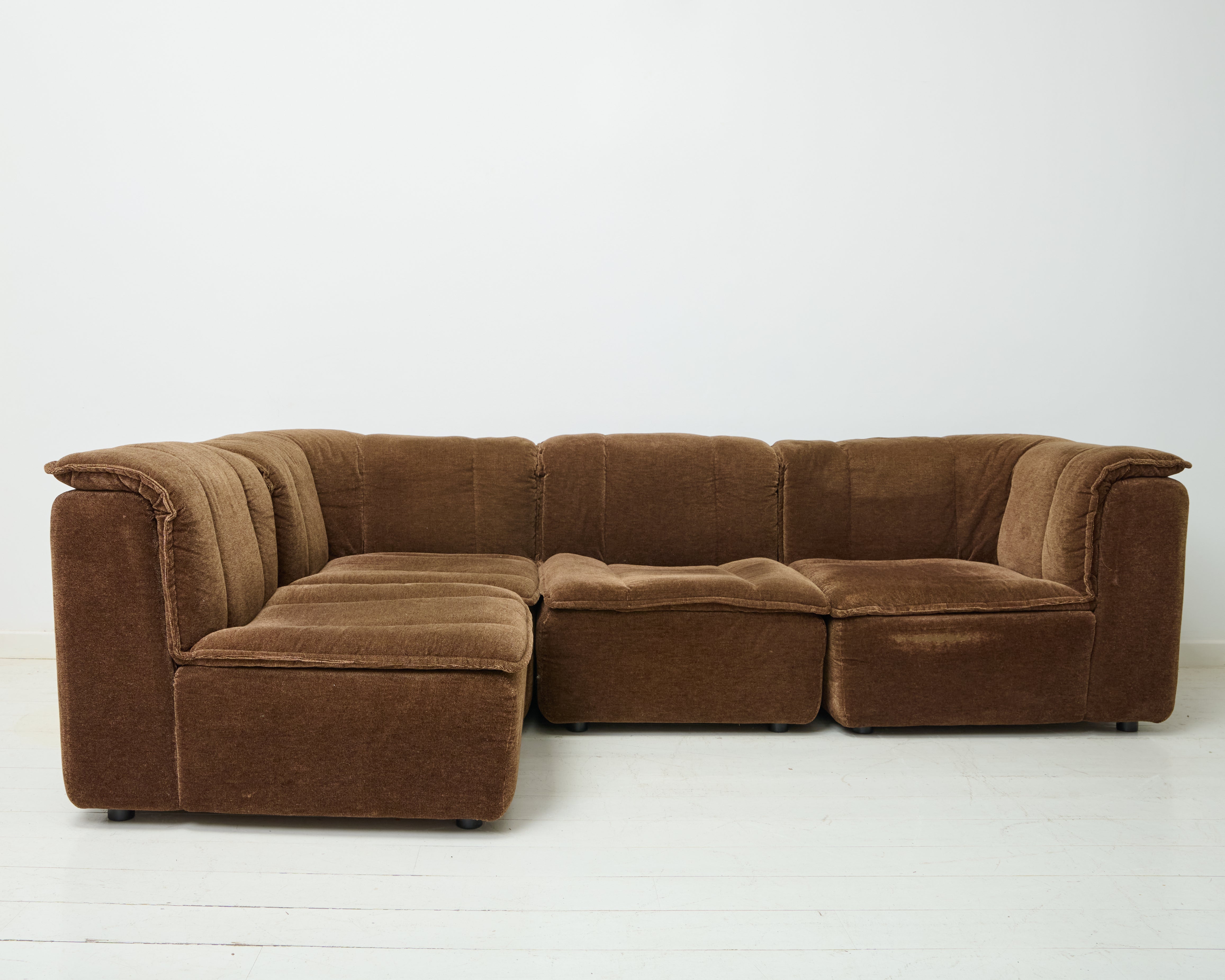 Velvet sofa, Rolf Benz, Germany, 1970s