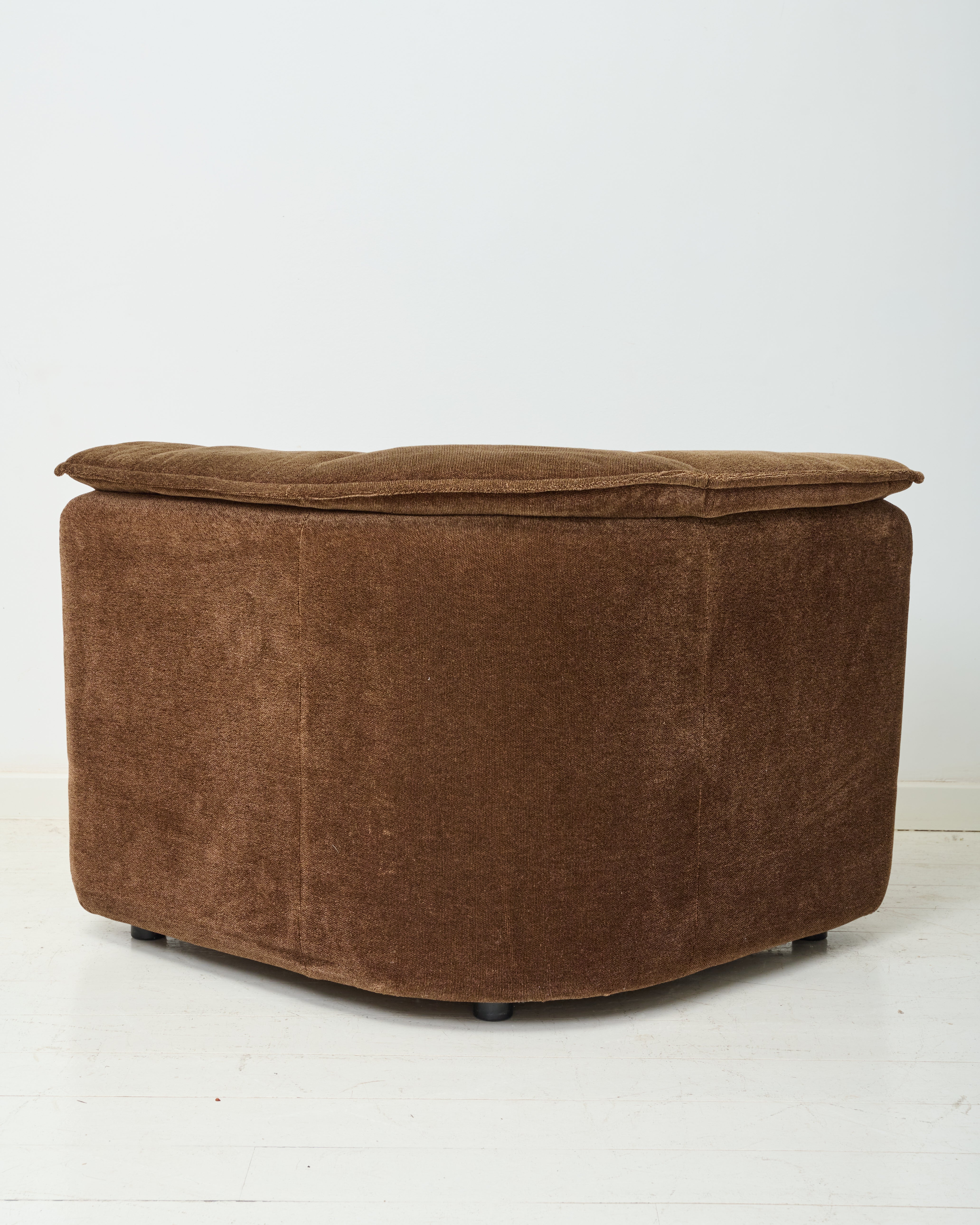 Velvet sofa, Rolf Benz, Germany, 1970s