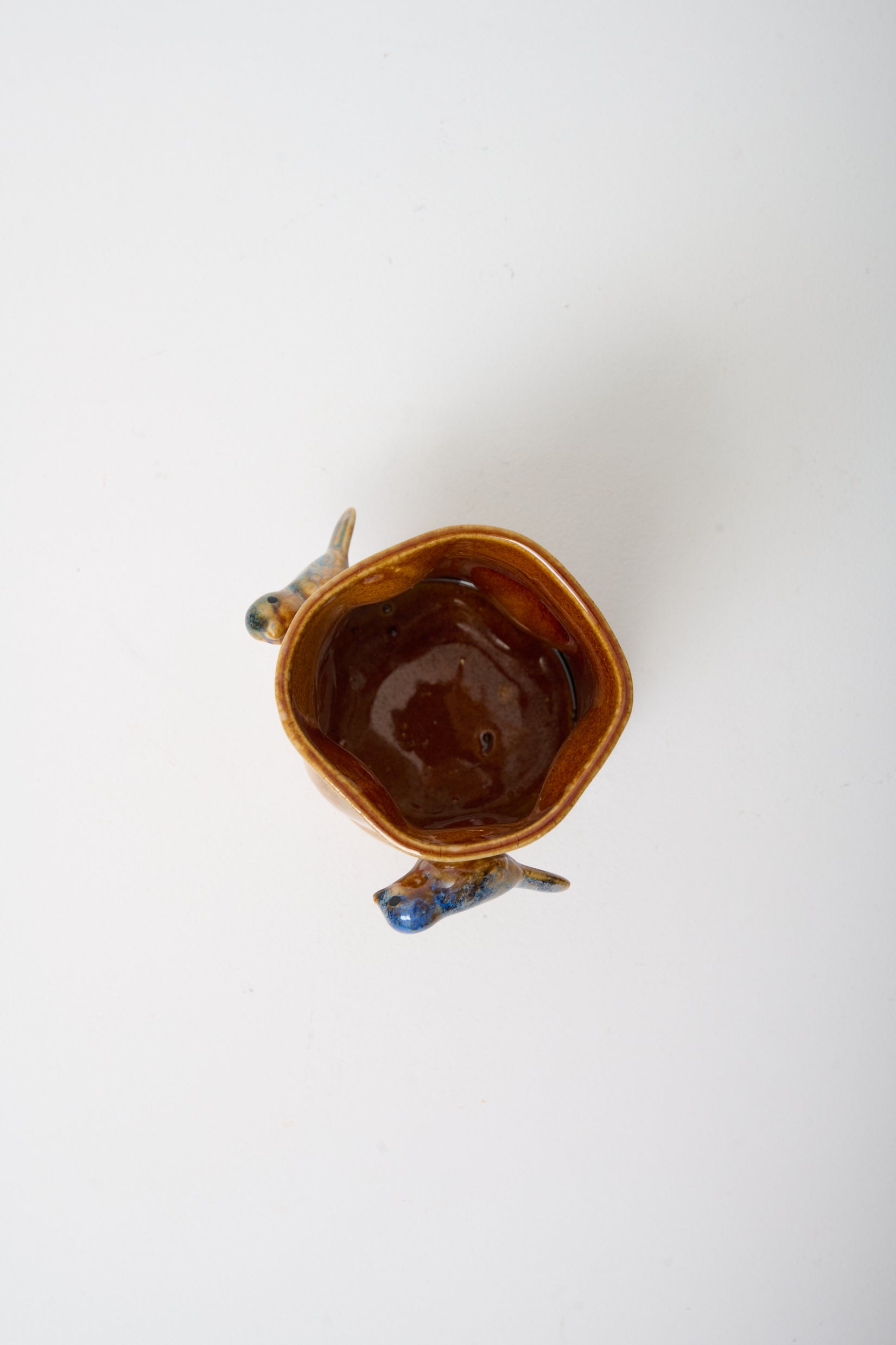 Vase céramique avec oiseaux, 1960s, Italie