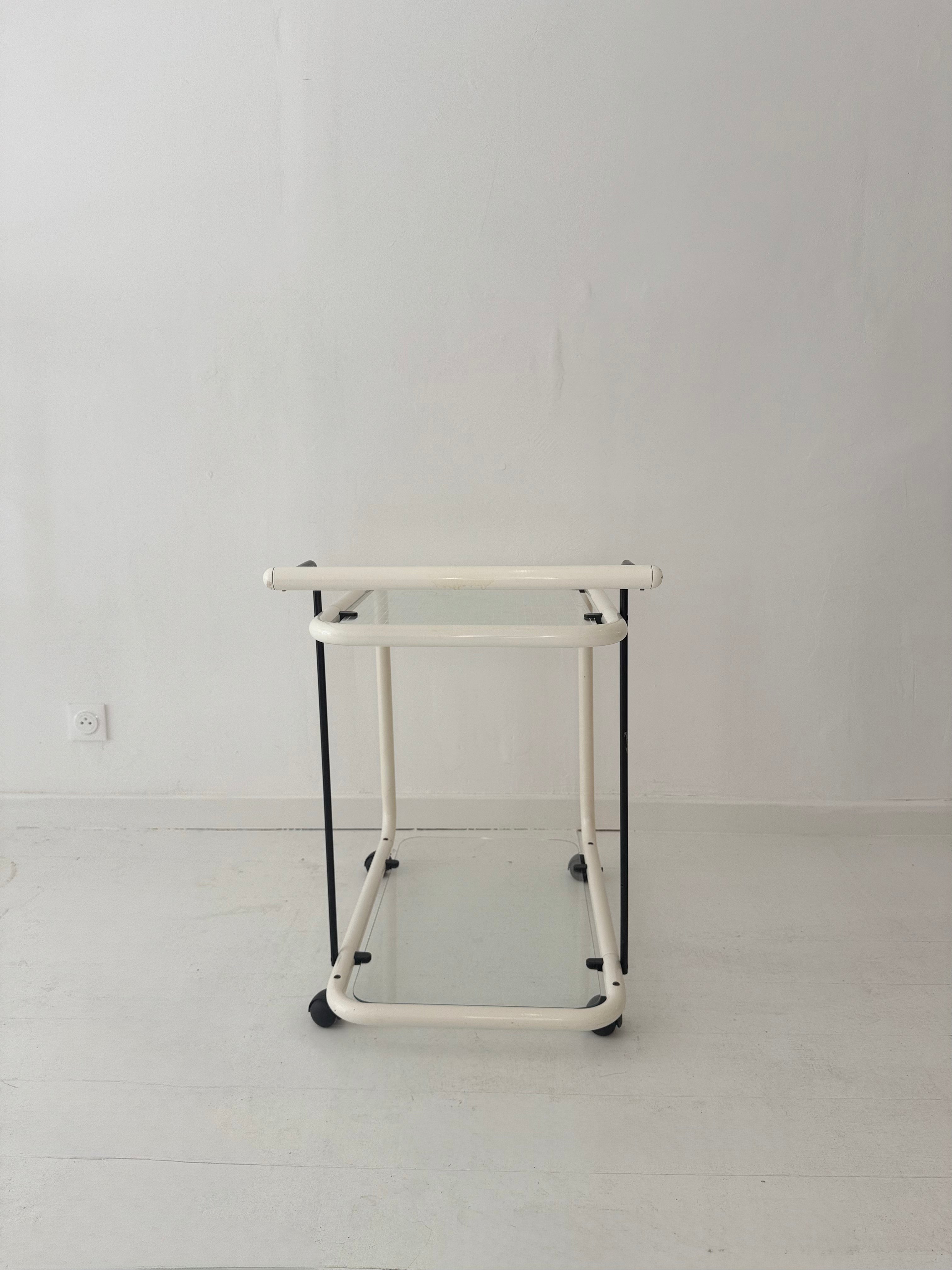 Desserte bicolore minimaliste, Italie, 1980s