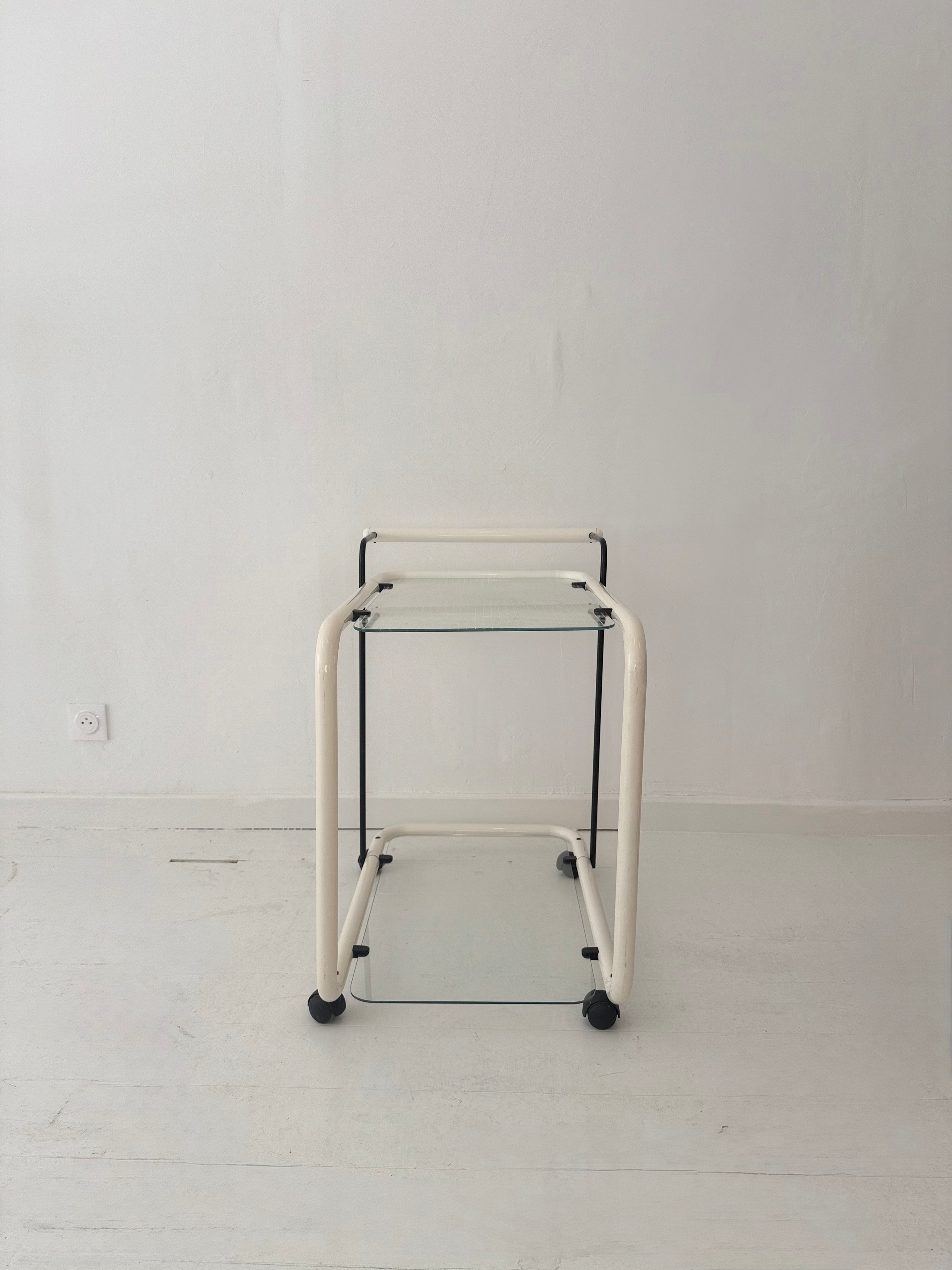 Desserte bicolore minimaliste, Italie, 1980s