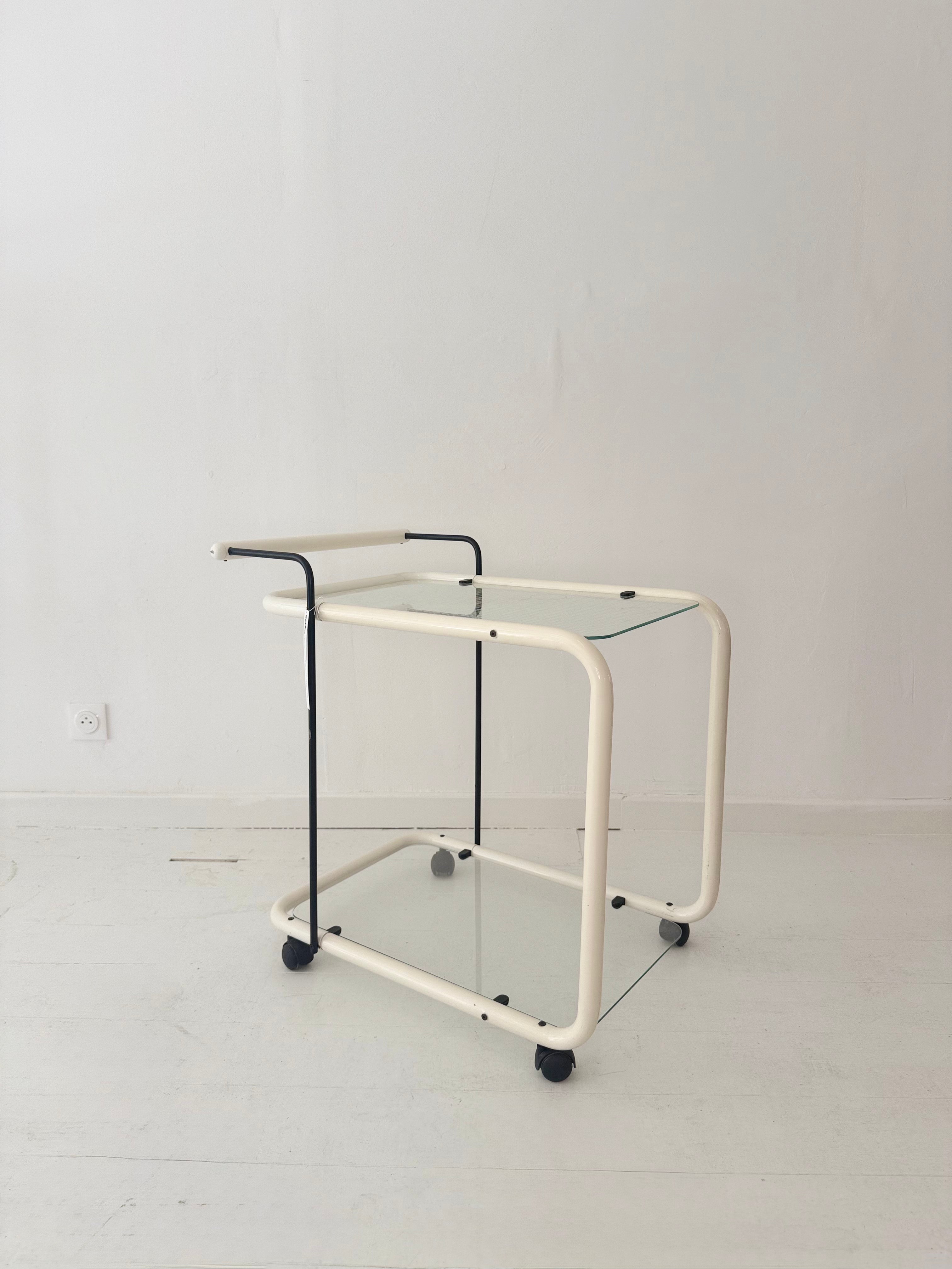 Desserte bicolore minimaliste, Italie, 1980s