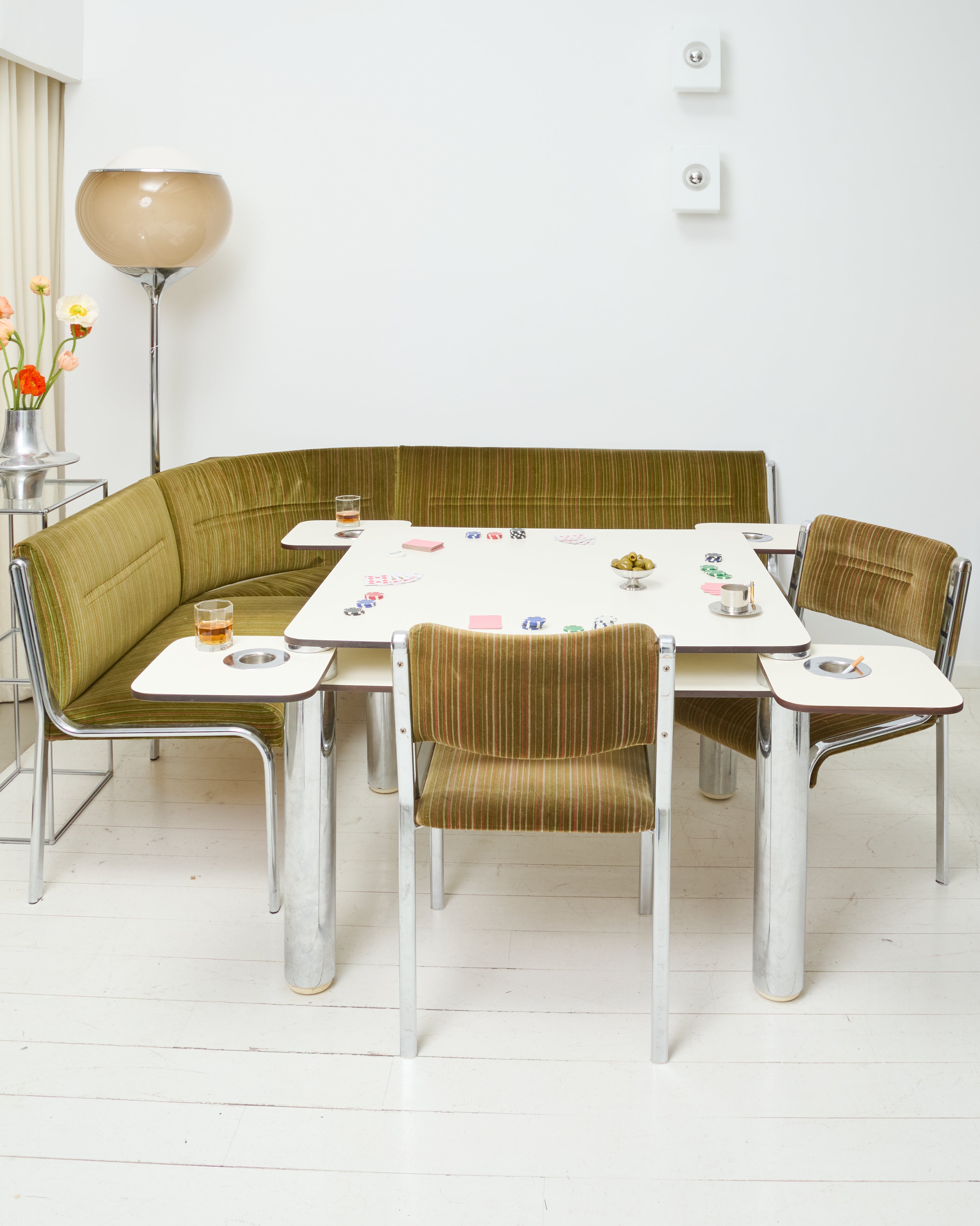 Poker table, Joe Colombo, Zanotta, 1960s