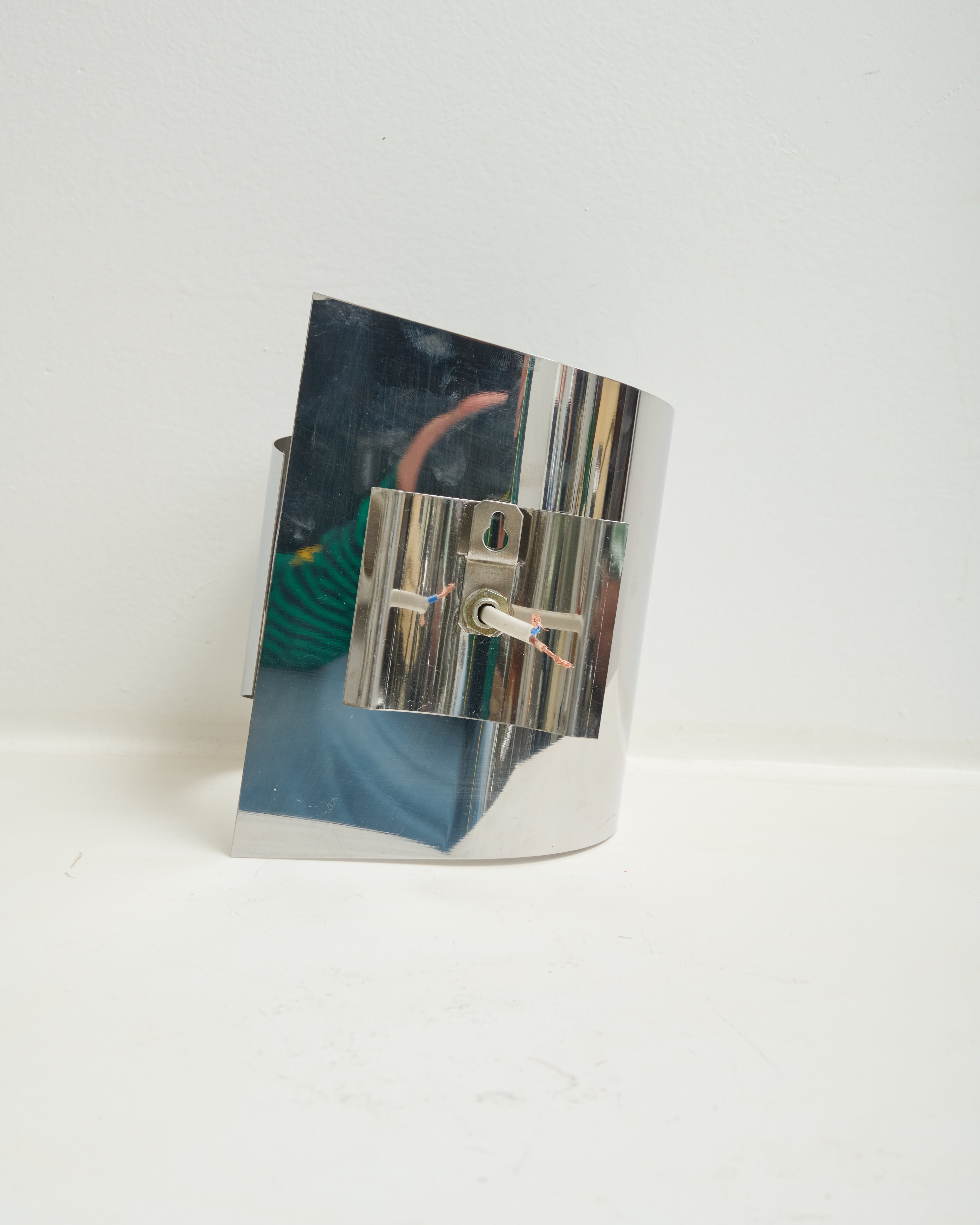 Space Age free-form chrome wall sconce, 1970s