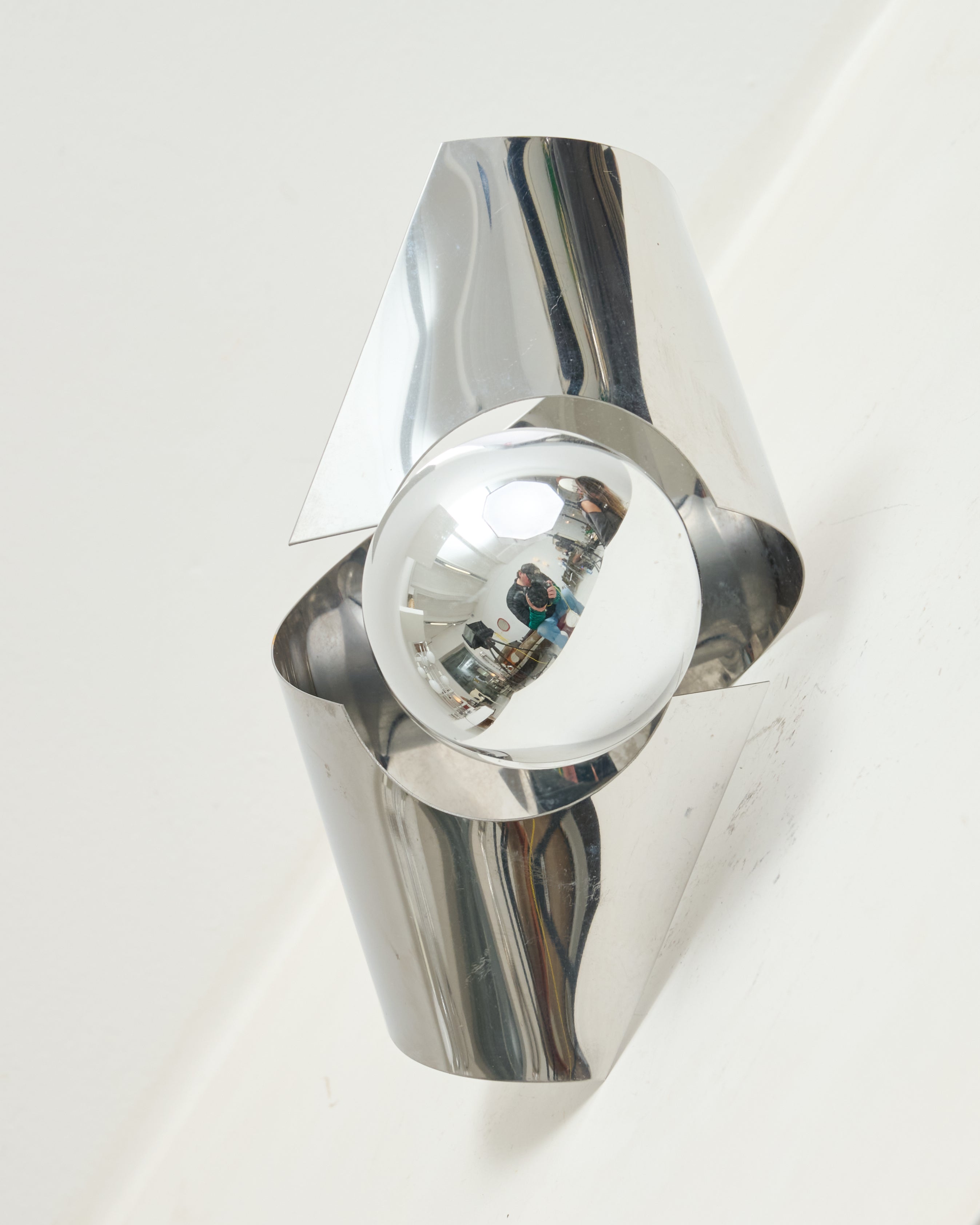 Paire d'appliques en chrome, Space age, 1970-1980