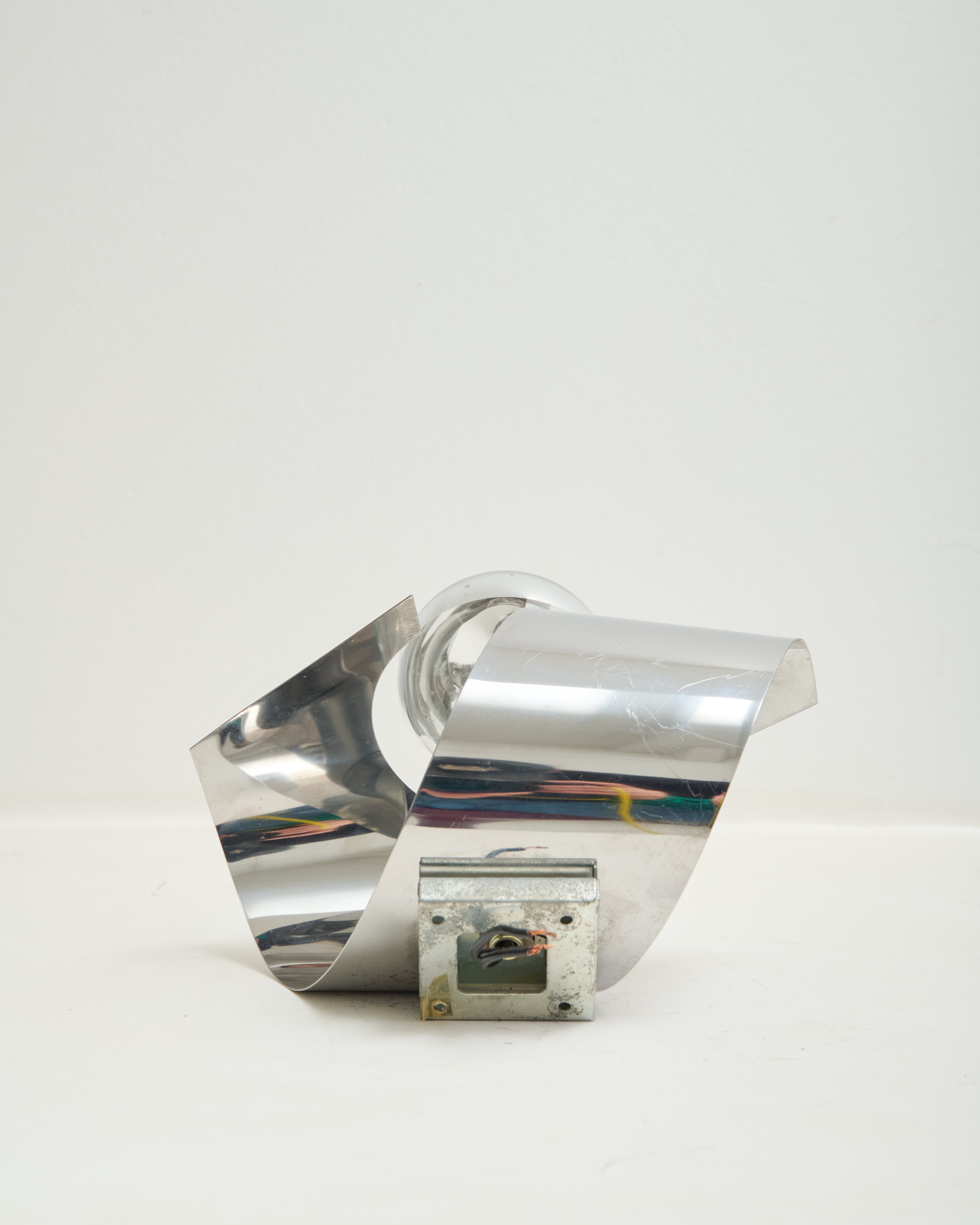 Paire d'appliques en chrome, Space age, 1970-1980