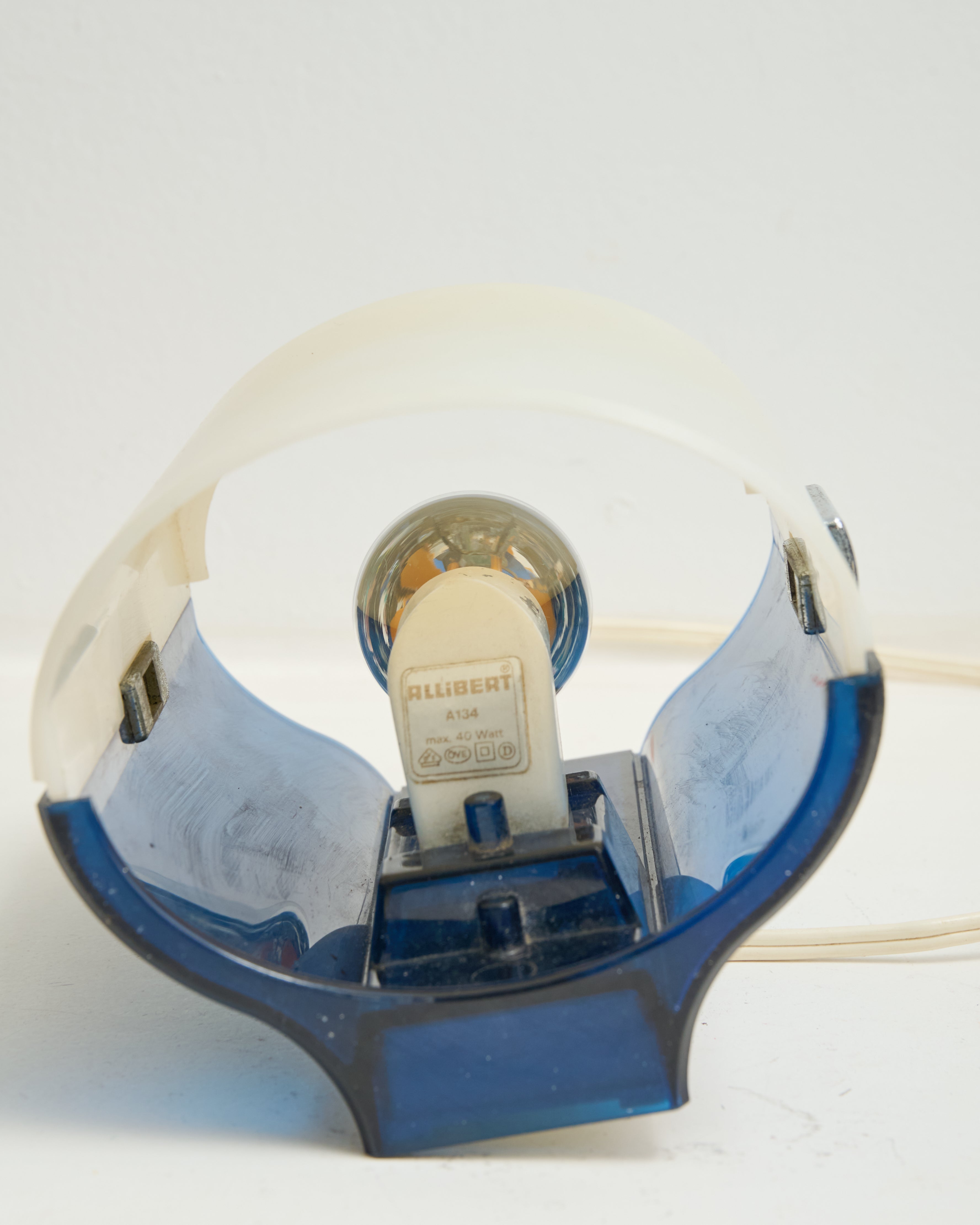 Pair of two-tone "134" wall lights, Allibert, 1970s