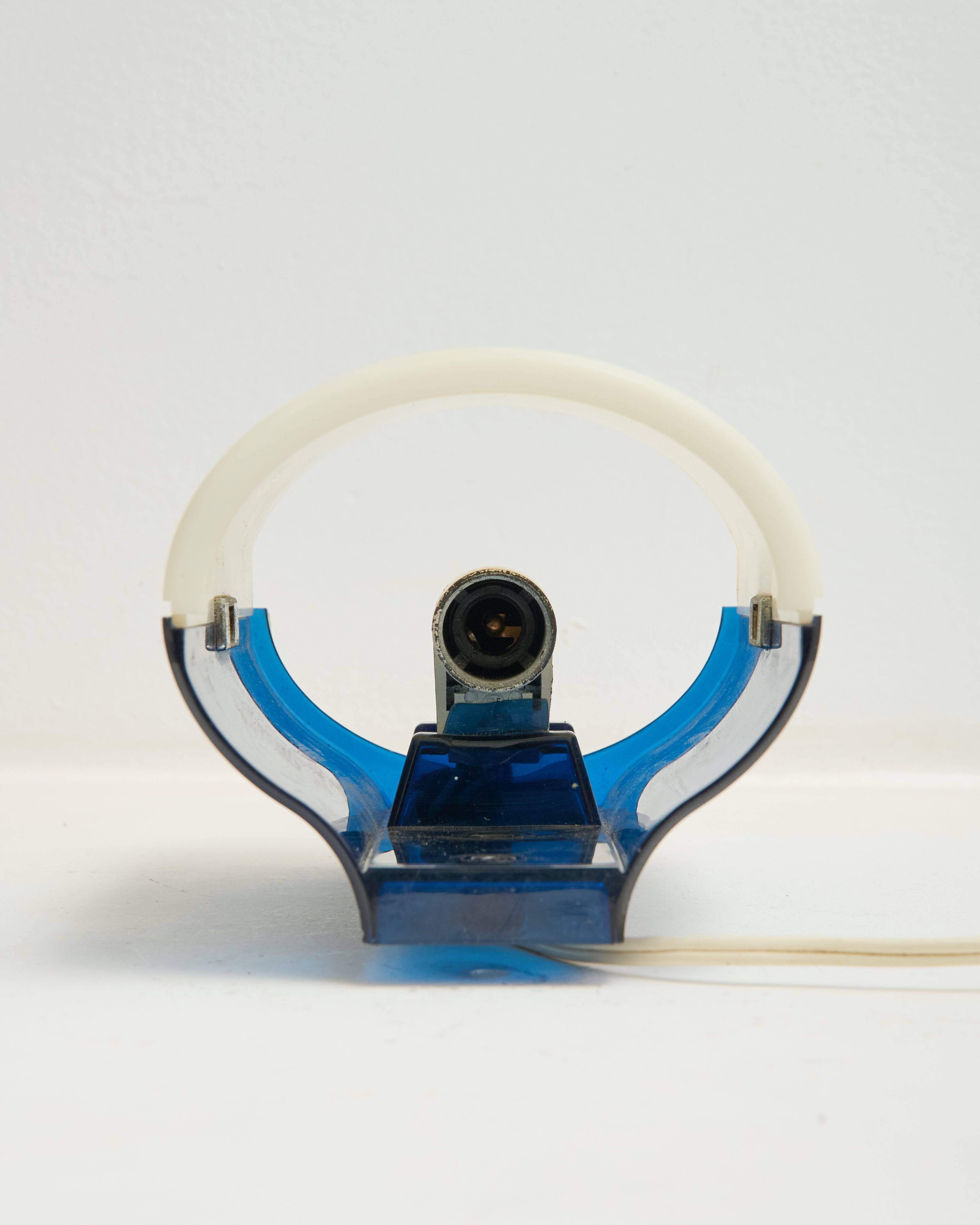 Pair of two-tone "134" wall lights, Allibert, 1970s