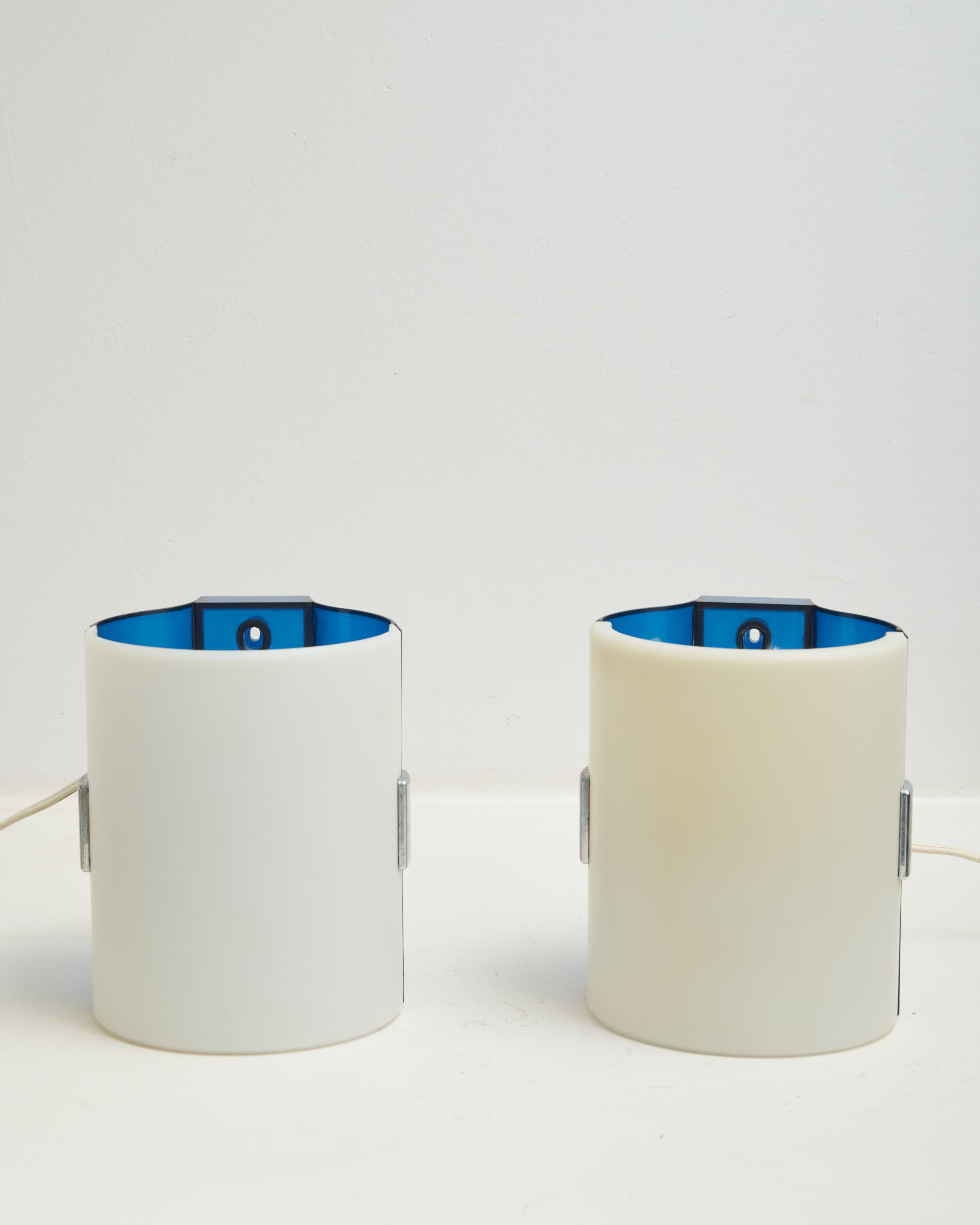 Paire d'appliques bicolore "134", Allibert, 1970s