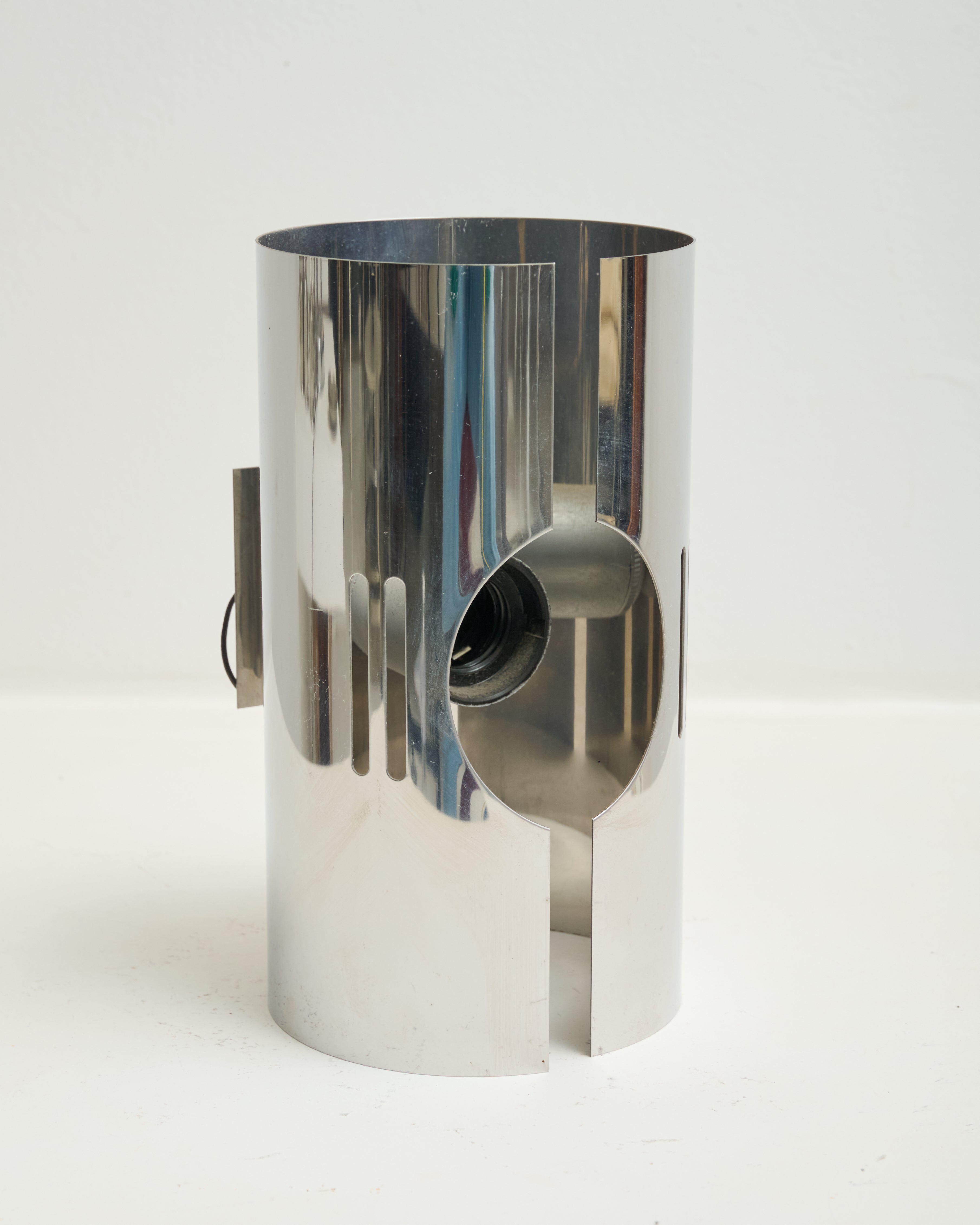 Paire d'appliques chromées avec fentes, 1970s