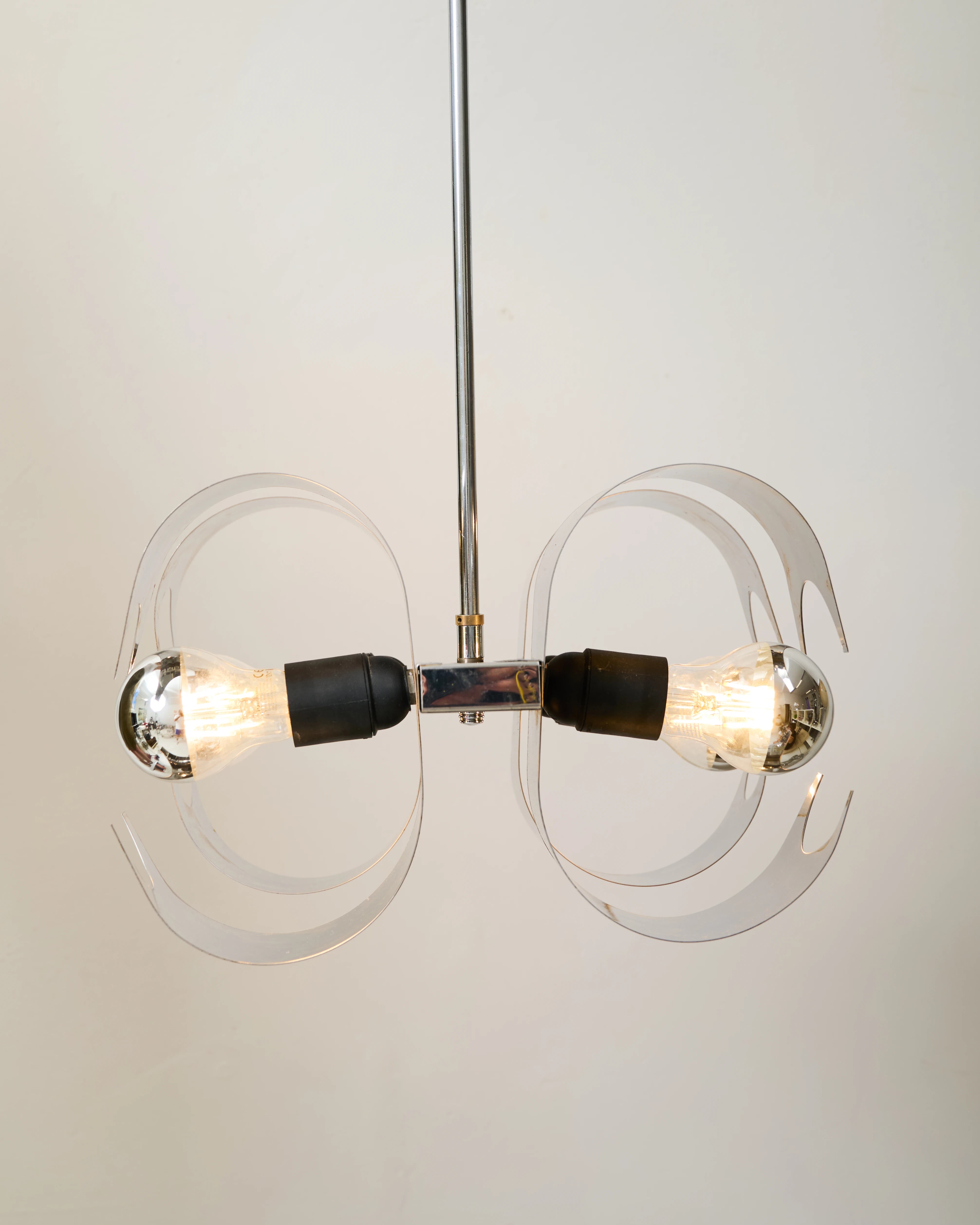 Suspension chromée Space age quatre feux, 1970s
