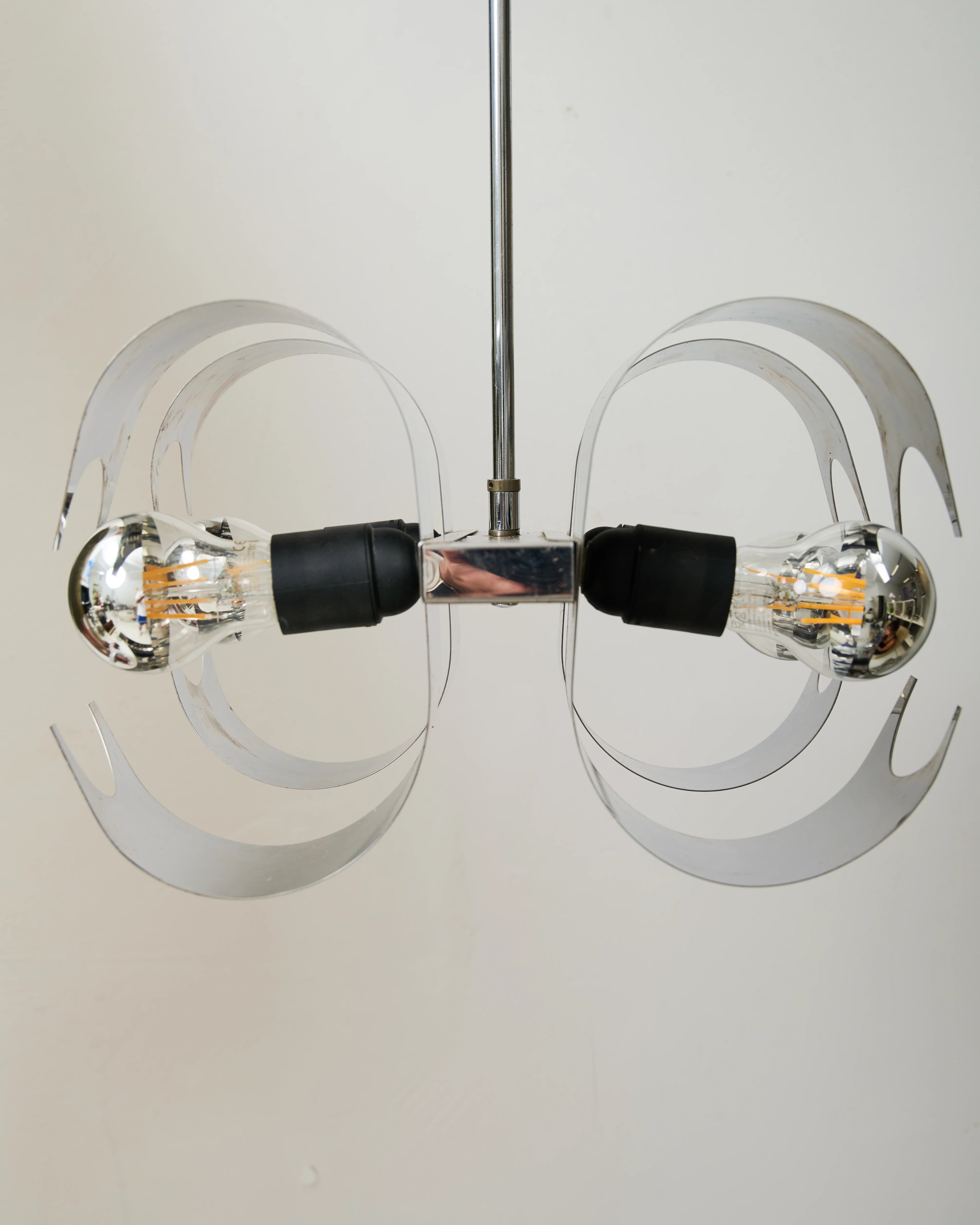 Suspension chromée Space age quatre feux, 1970s