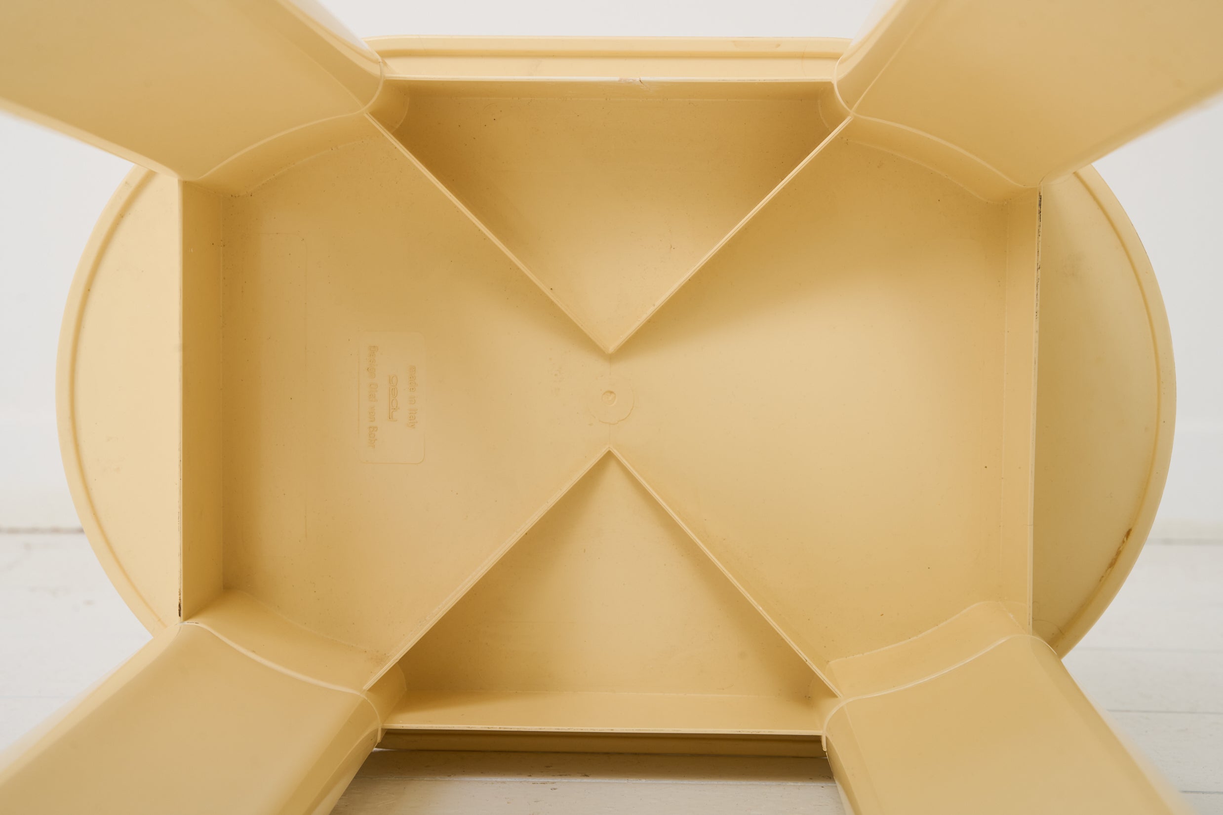 Tabouret beige, Olaf Von Bohr, Gedy, 1970