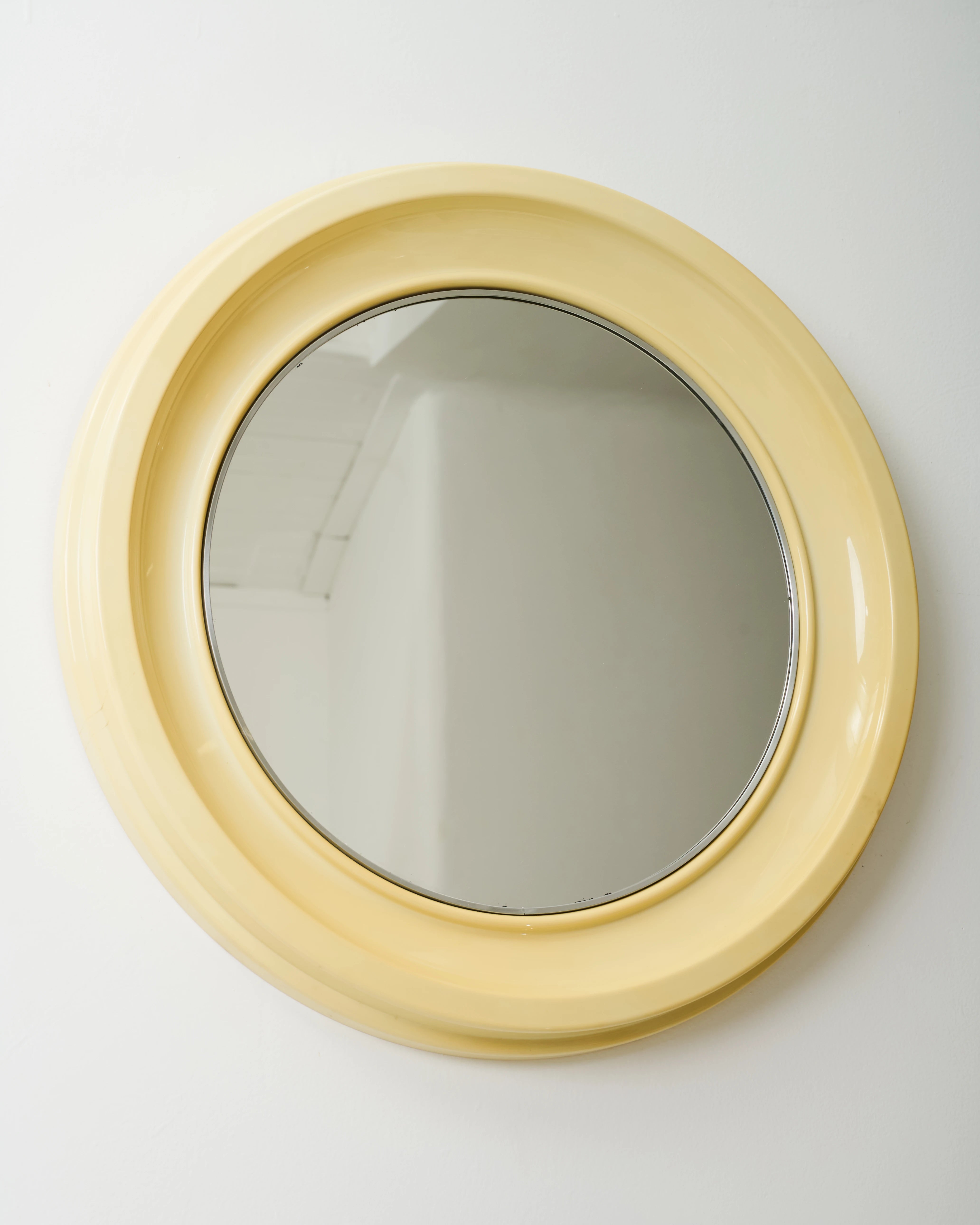 Butter Round Mirror, Salc, 1970s