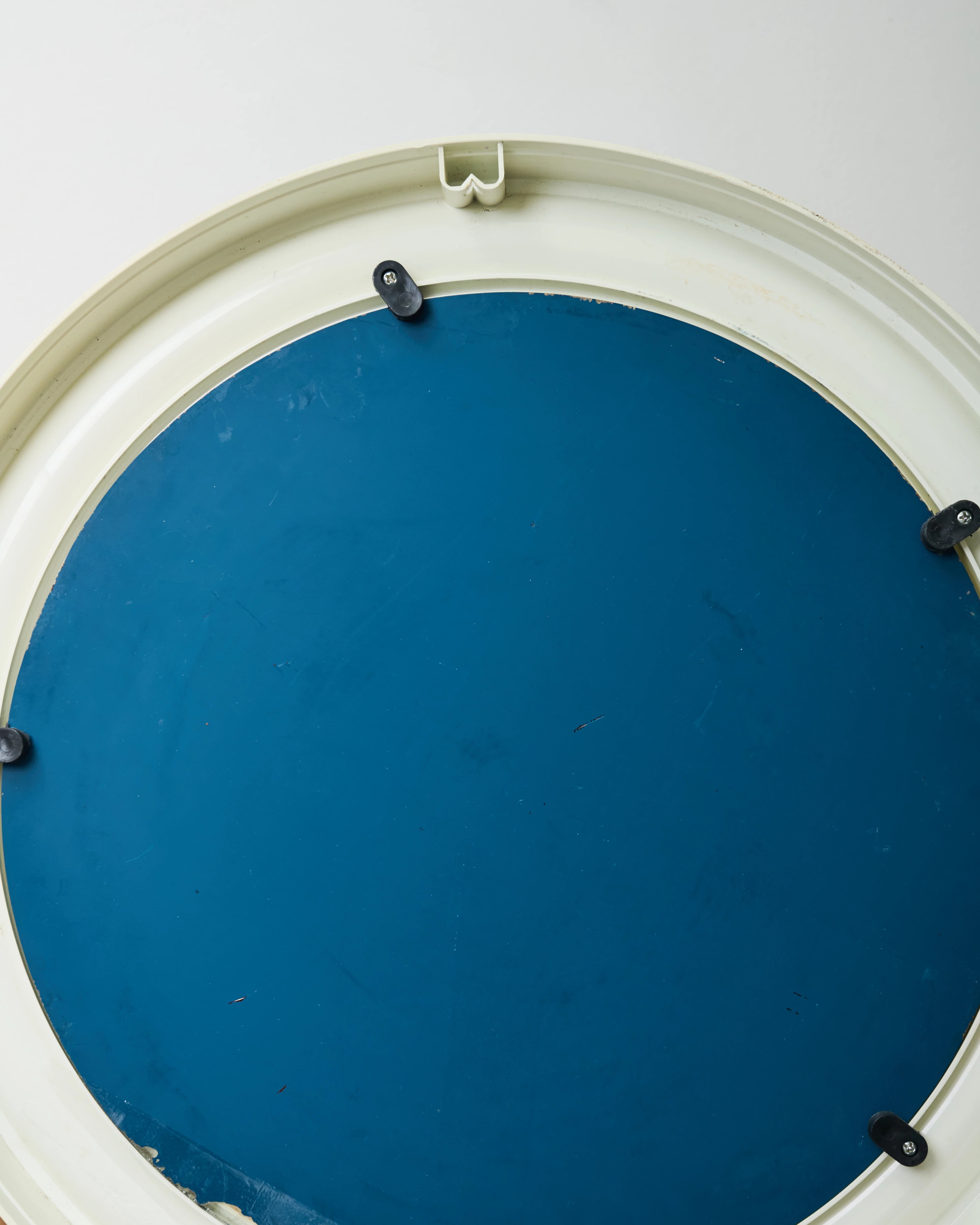 Miroir rond crème, dlg Carrara & Matta, Italie, 1970-1980s