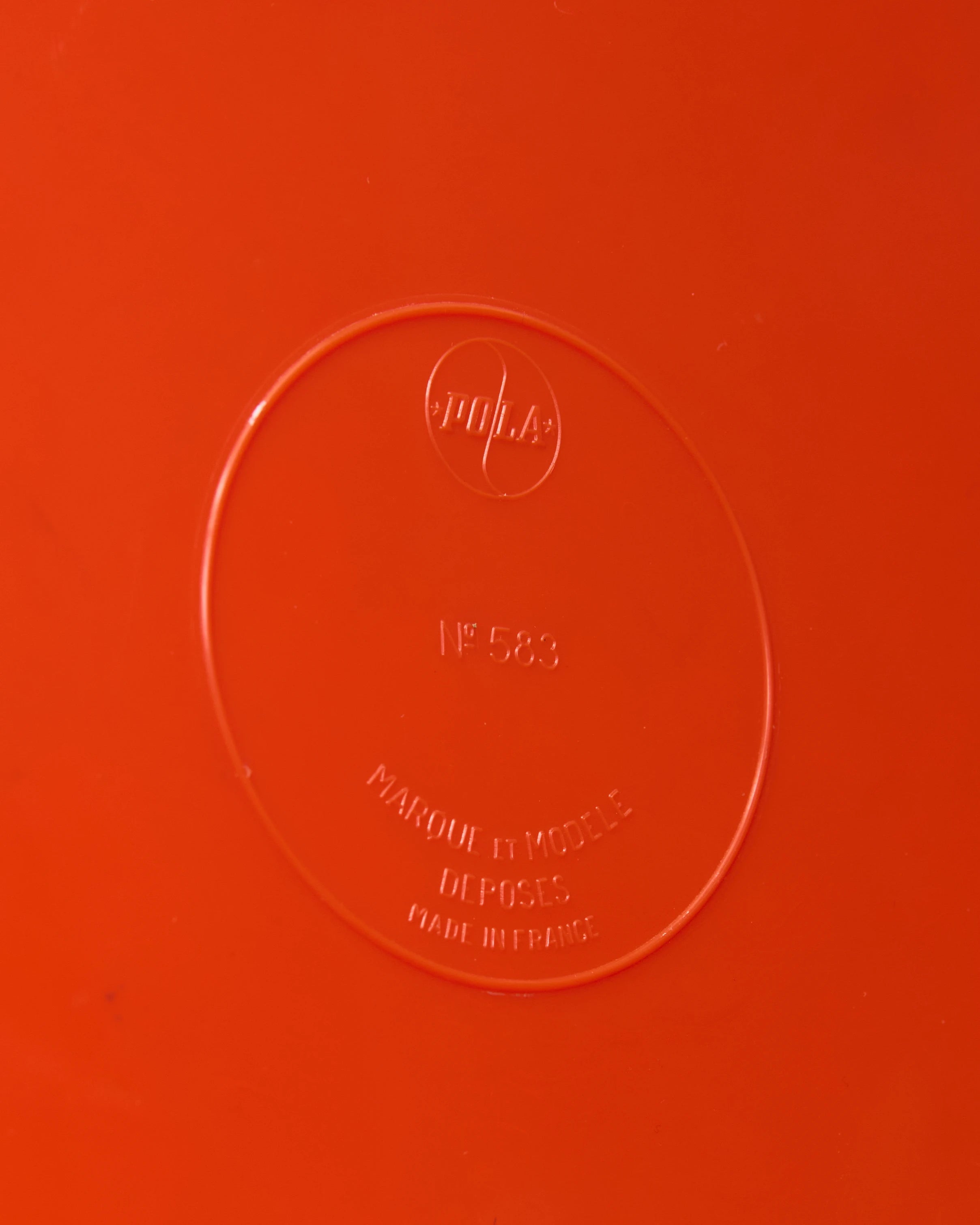 Miroir Pola orange, forme libre, 1970-1980