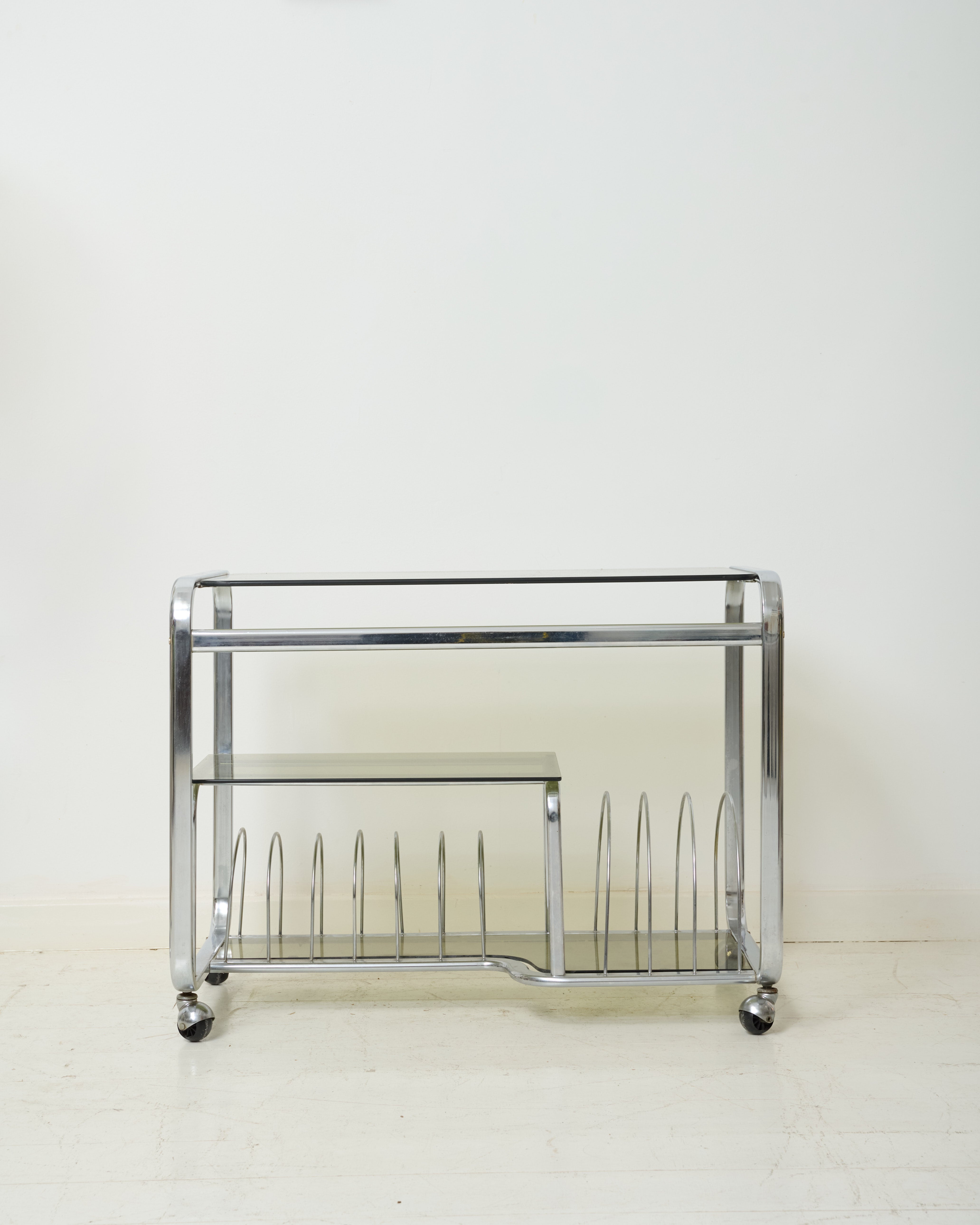 Grande desserte avec range vinyles, 1970-1980