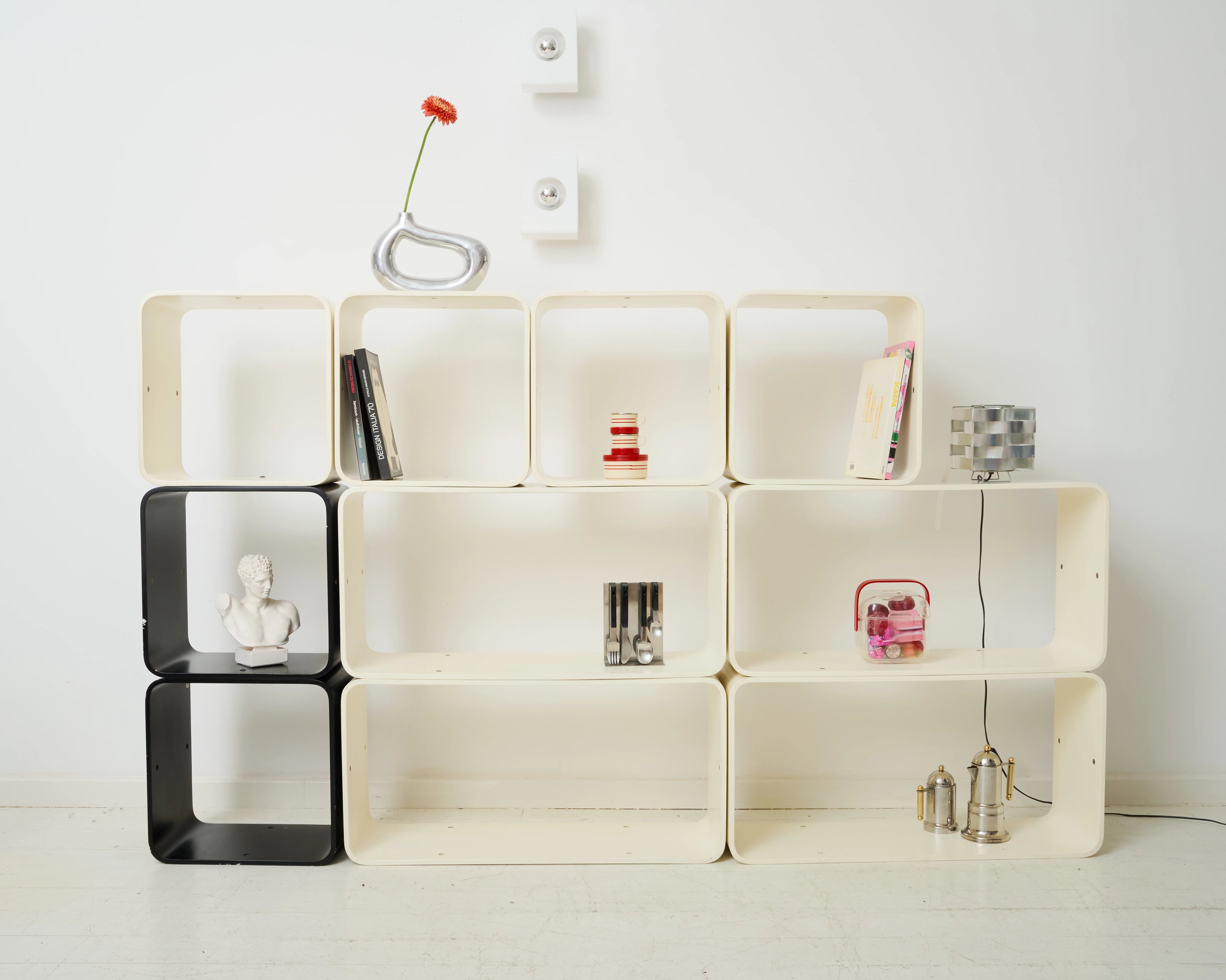 Bibliothèque modulaire ou étagère, Carlo di Carli, Fiarm, 1960s