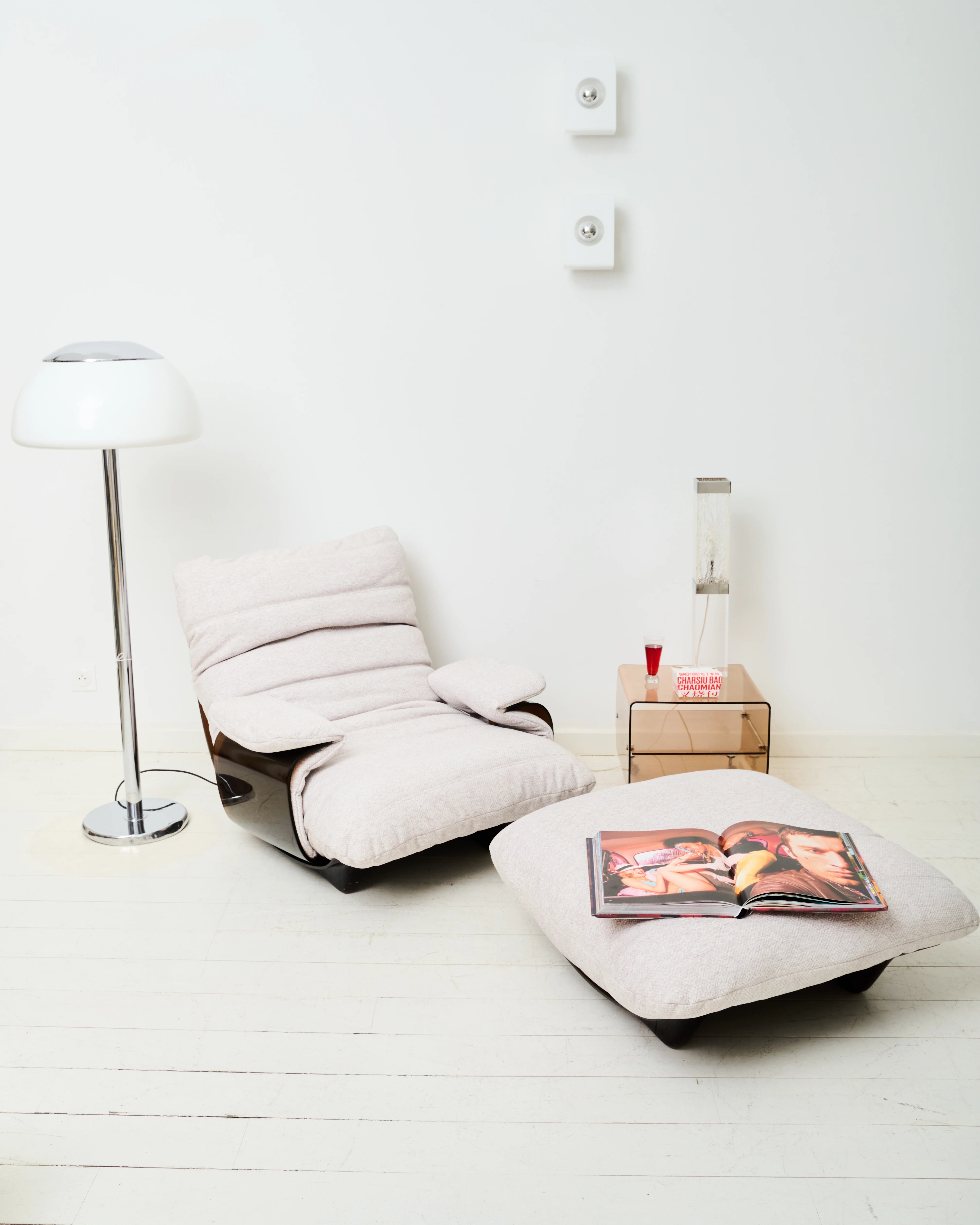 Chauffeuse et ottoman "Marsala", Michel Ducaroy, Ligne Roset, 1970s