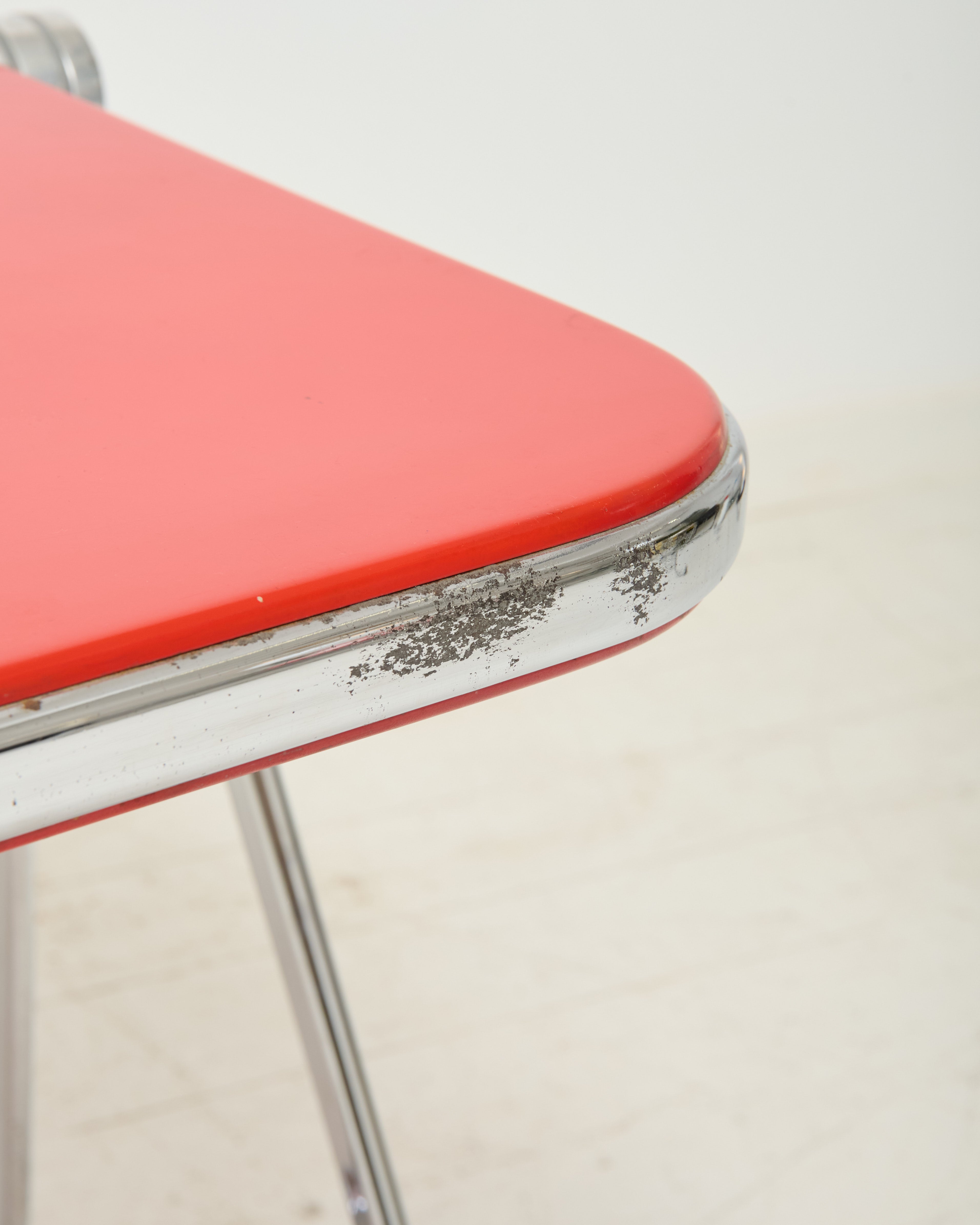 Bureau "Platone" et chaise "Plia", Anonima Castelli, Giancarlo Piretti, 1970s