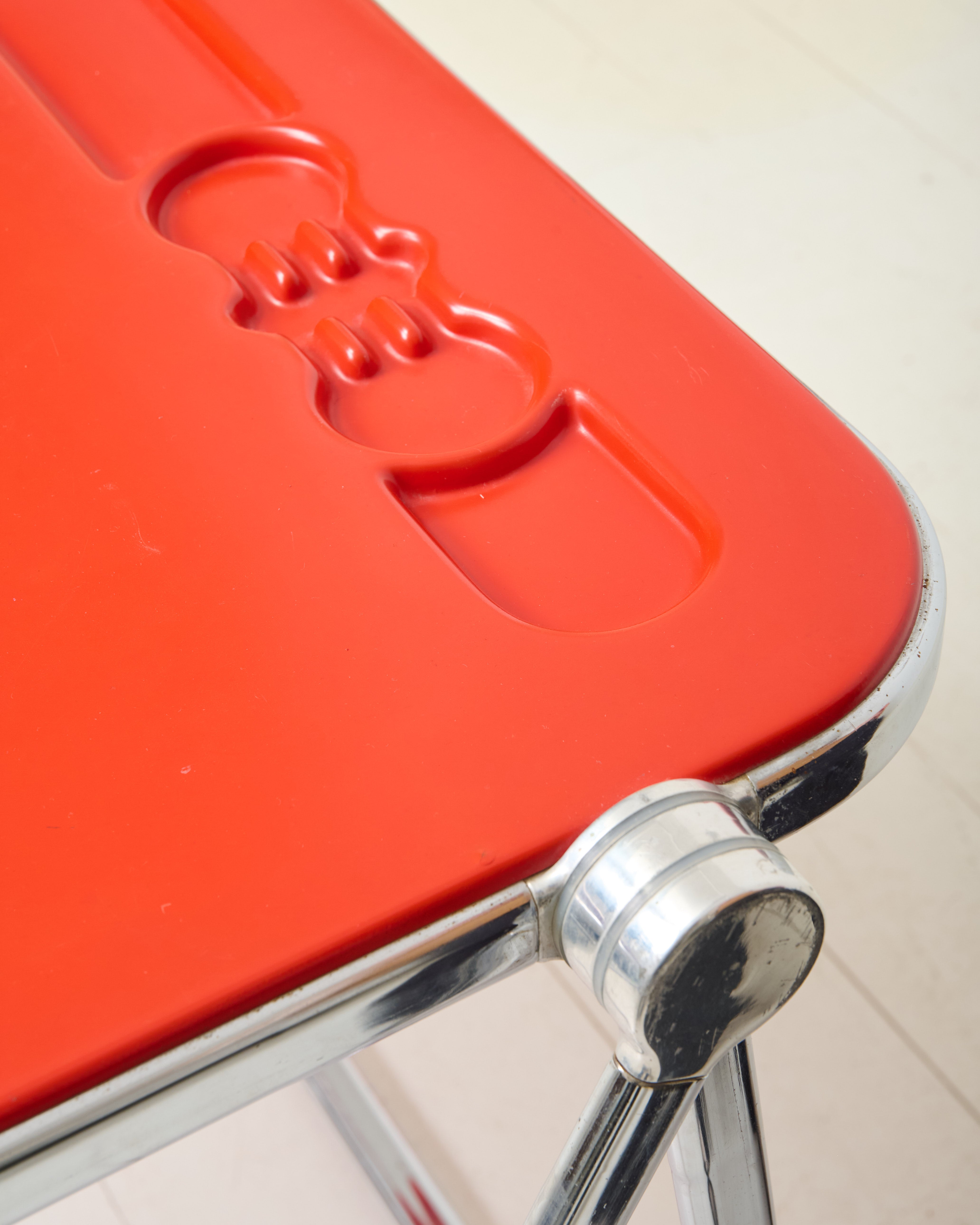 Bureau "Platone" et chaise "Plia", Anonima Castelli, Giancarlo Piretti, 1970s