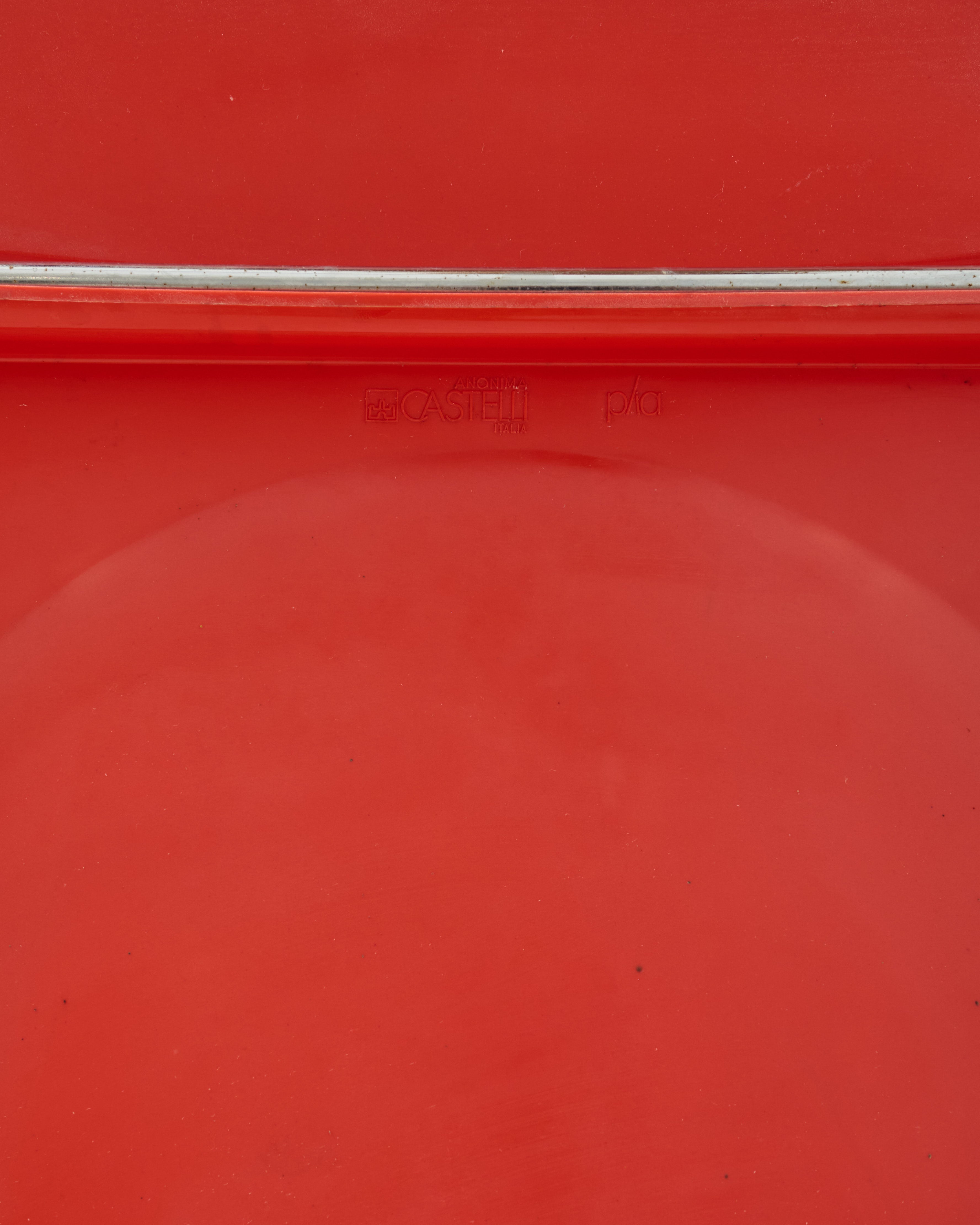 Bureau "Platone" et chaise "Plia", Anonima Castelli, Giancarlo Piretti, 1970s