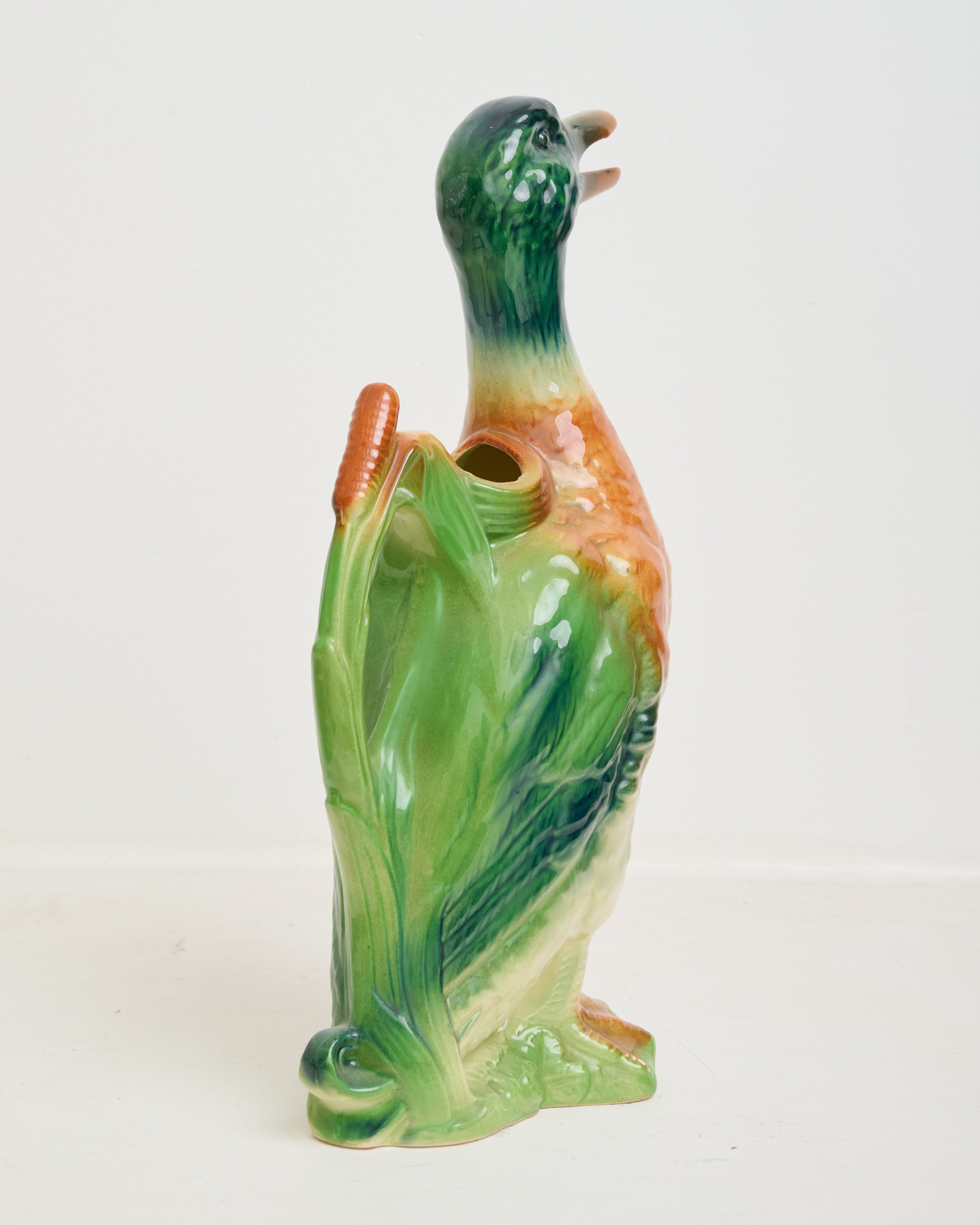 Duck-shaped pitcher in Saint Clément earthenware, 1970s