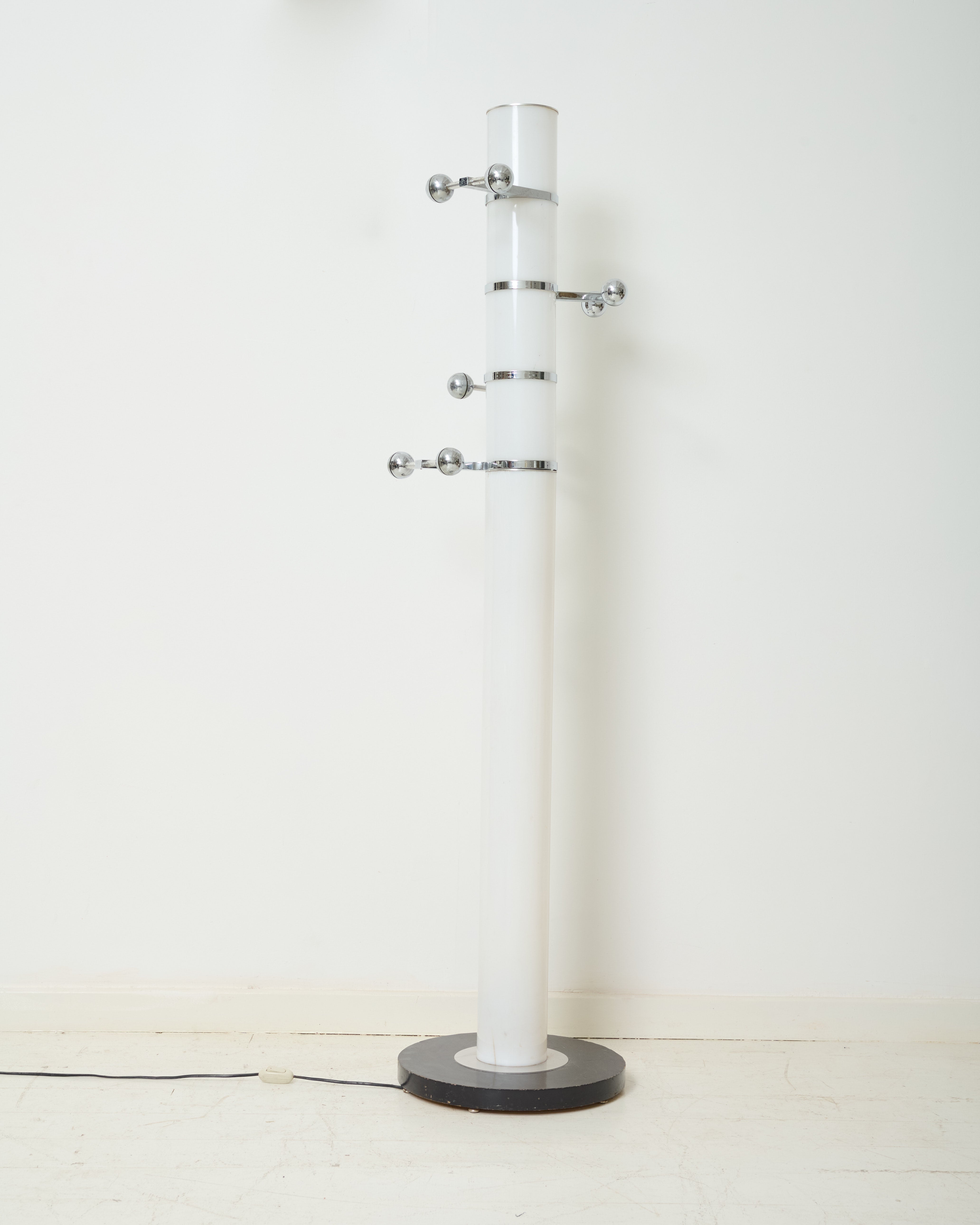 Lampadaire porte manteaux Space age, Italie, 1980s