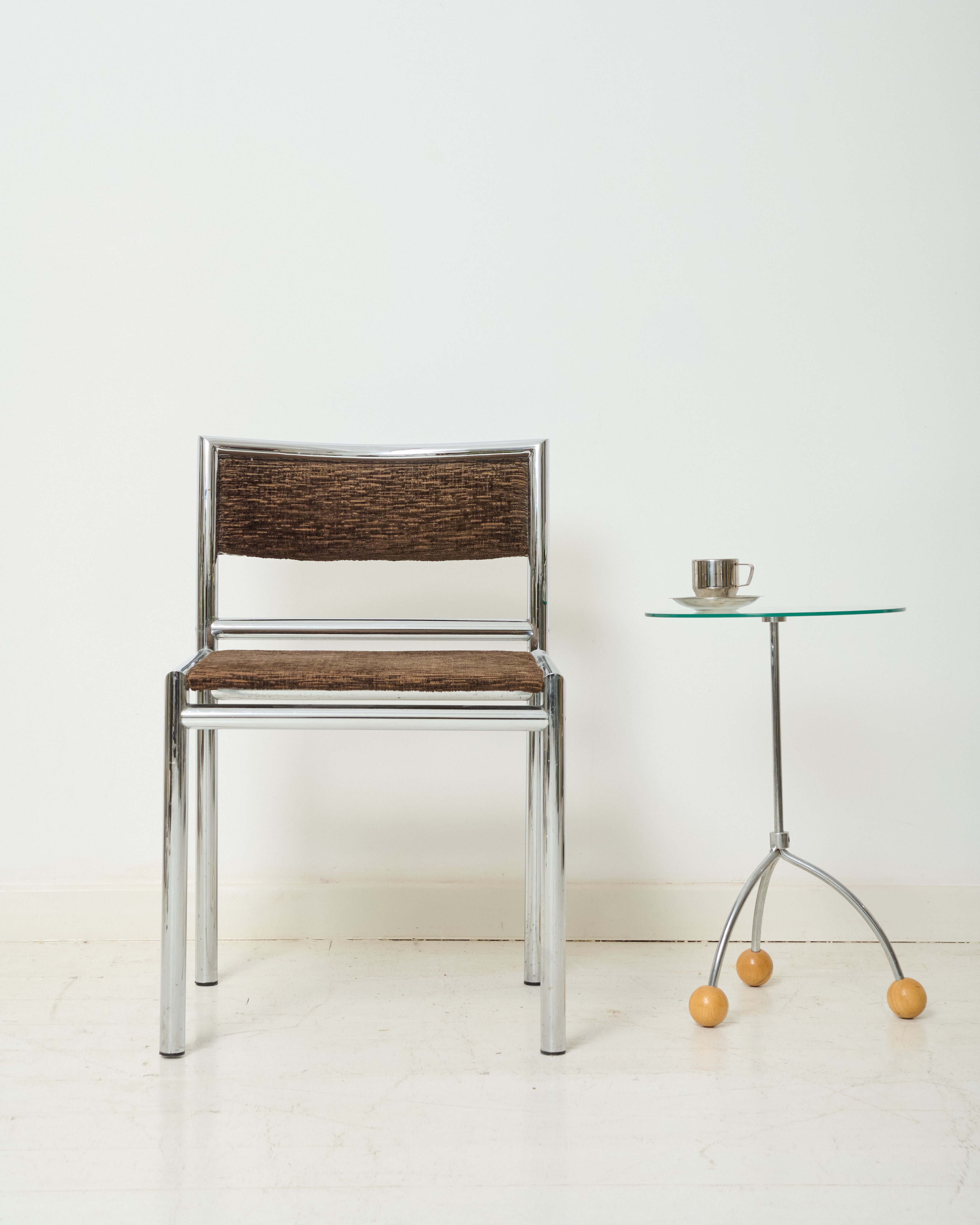 Guéridon en verre, style Memphis, 1980-1990