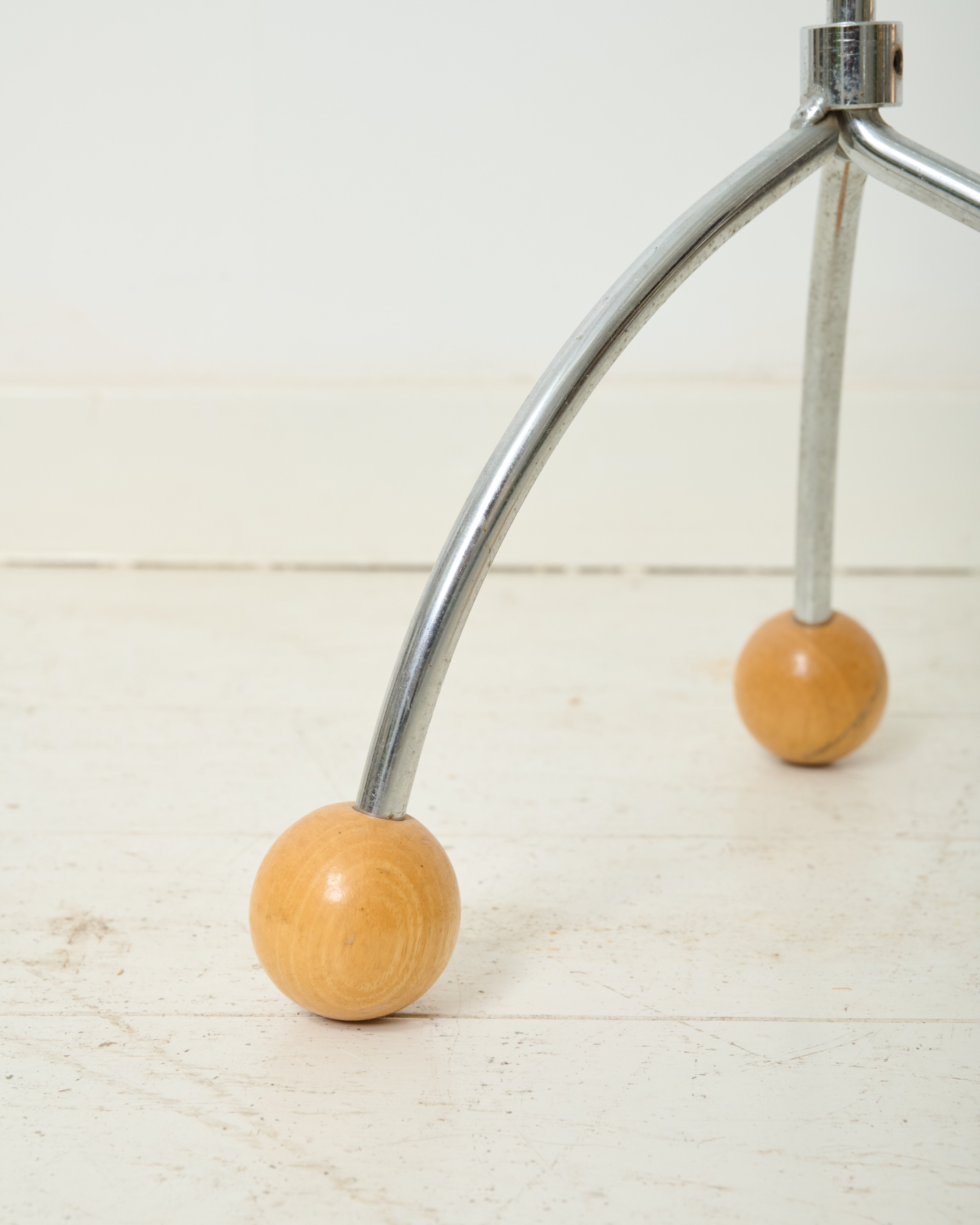 Glass side table, Memphis style, 1980-1990