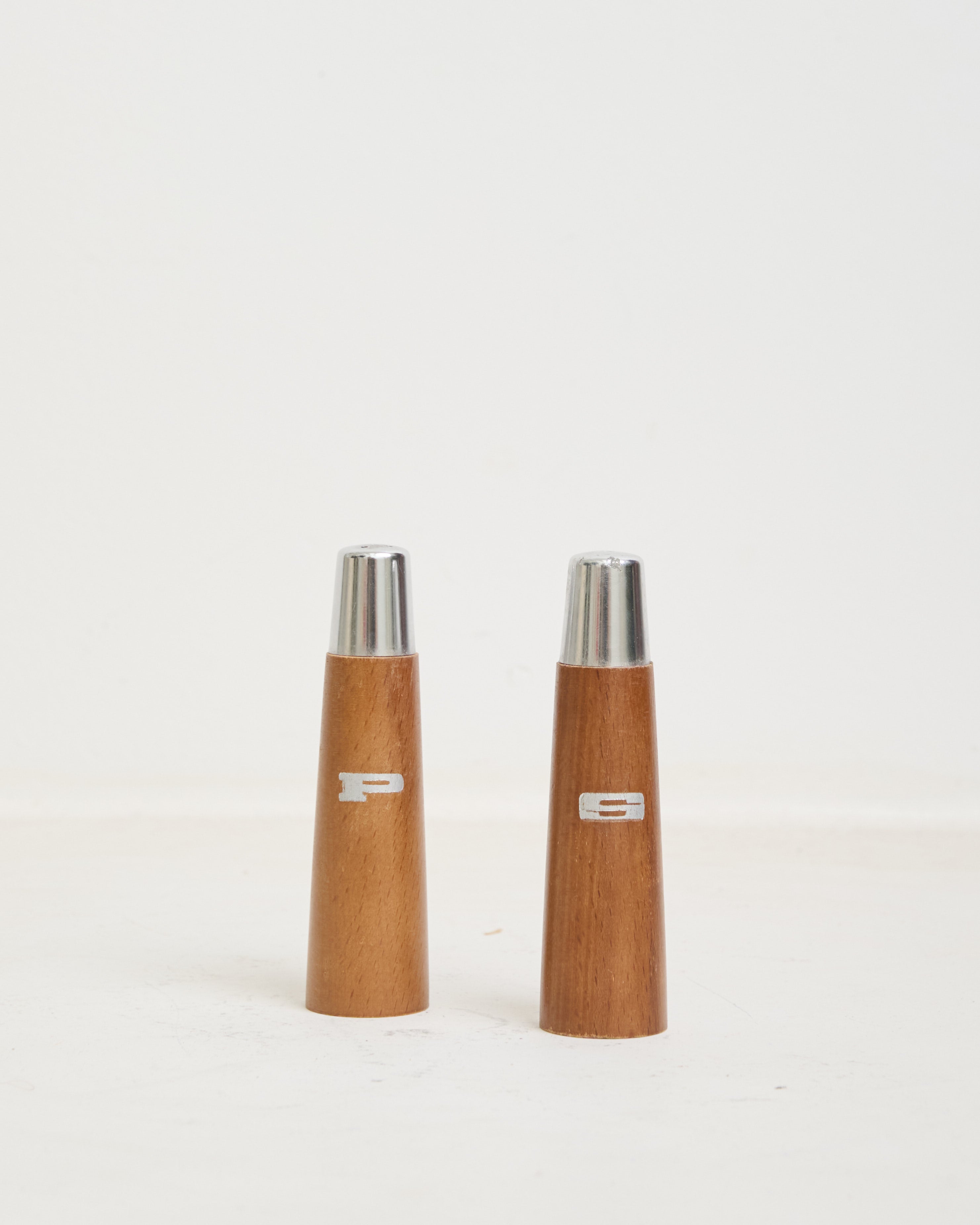 Wooden salt and pepper shaker set, 1960-1970