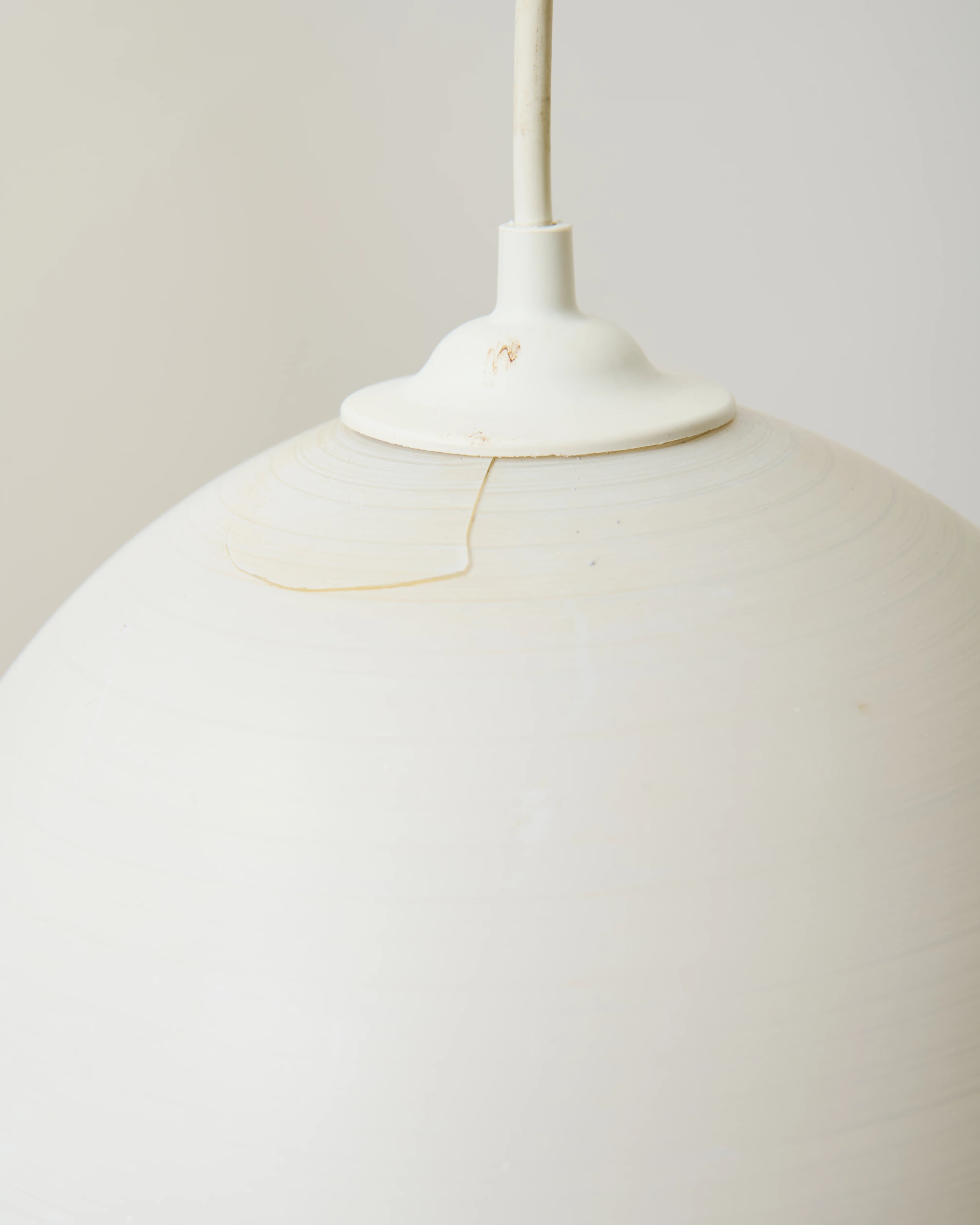 Pair of glass pendant lights, Scandinavian style, 1970s