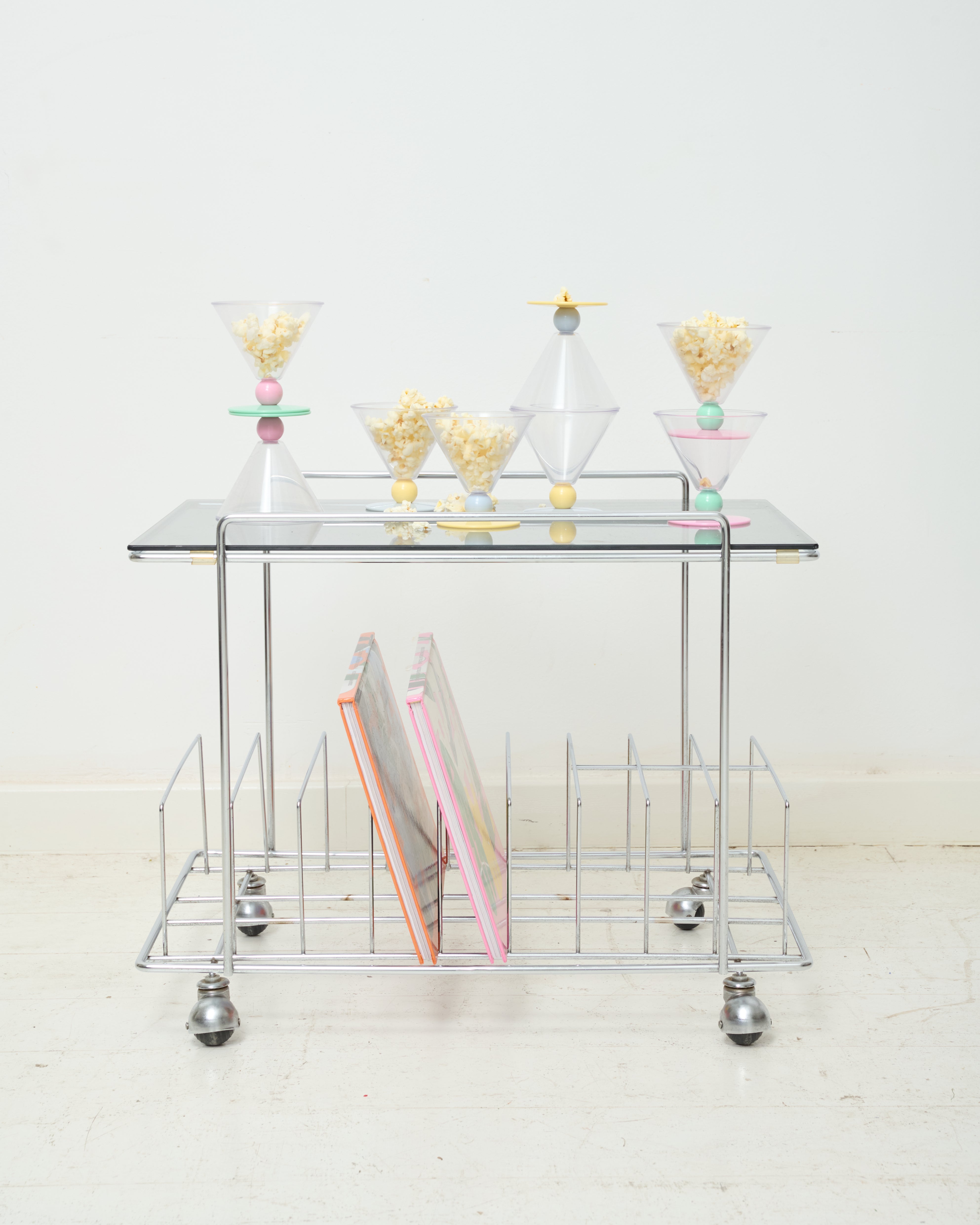 Service à dessert pop en plastique (8), 1980s