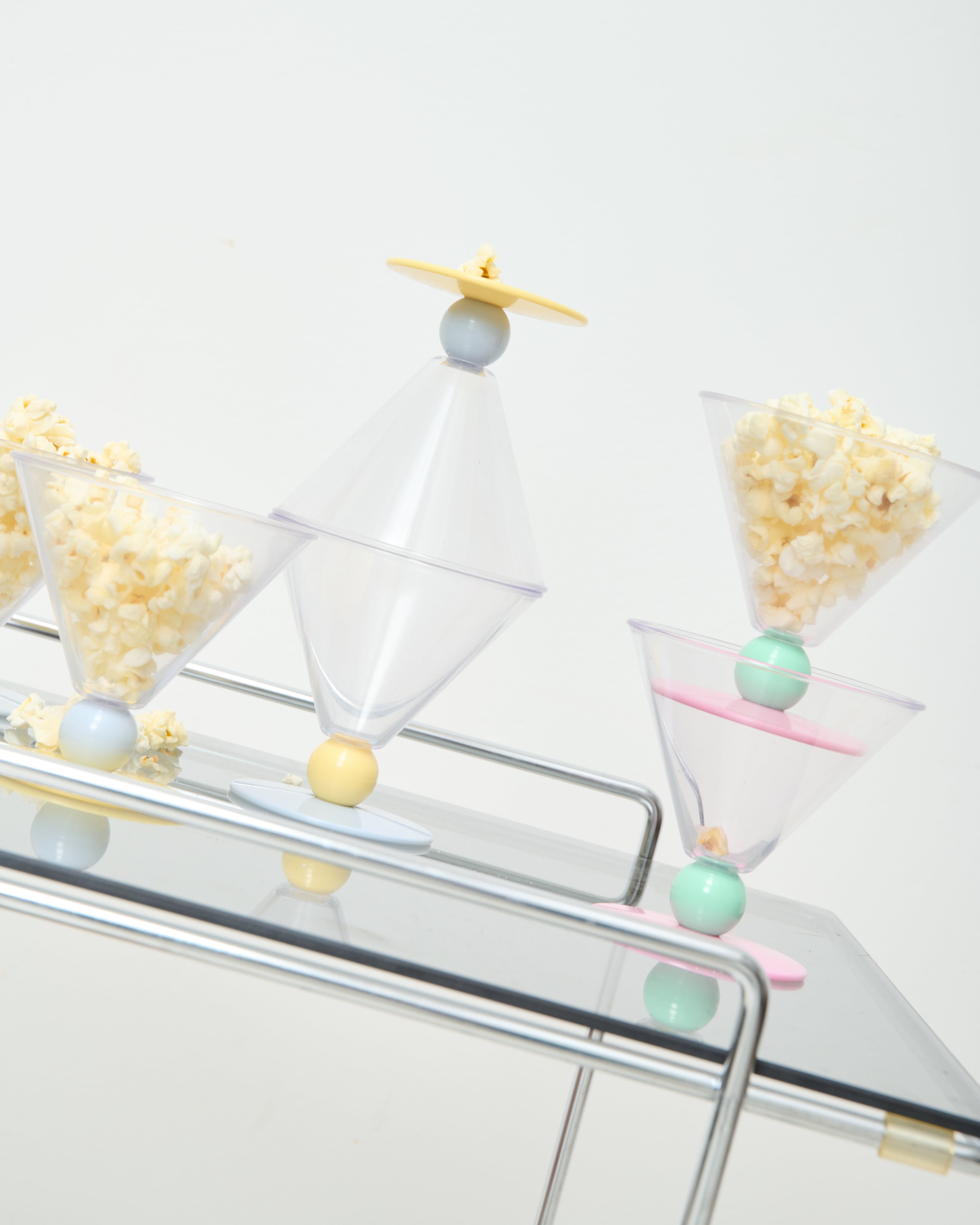 Service à dessert pop en plastique (8), 1980s