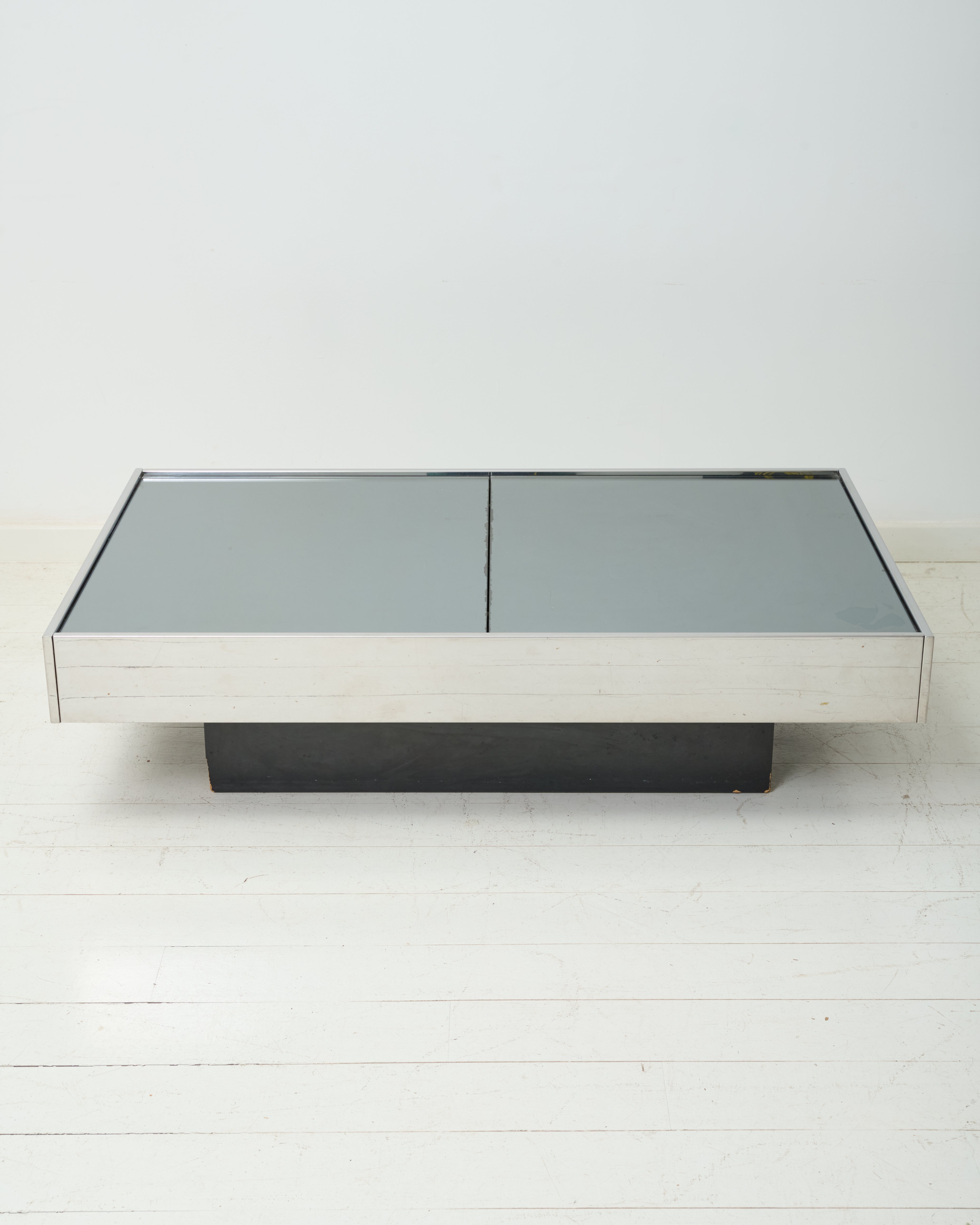 Table basse bar, Willy Rizzo, Cidue, 1970s