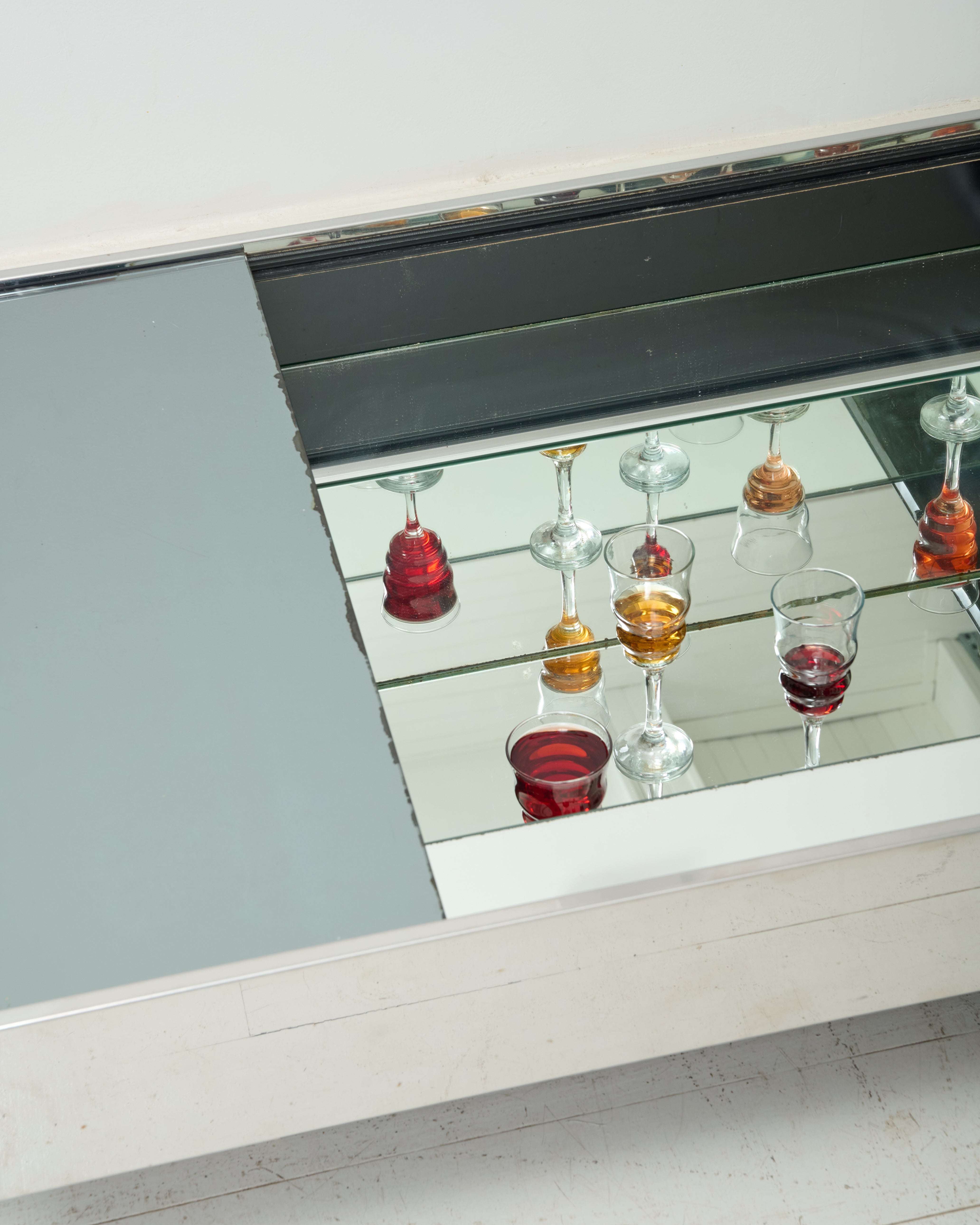 Table basse bar, Willy Rizzo, Cidue, 1970s