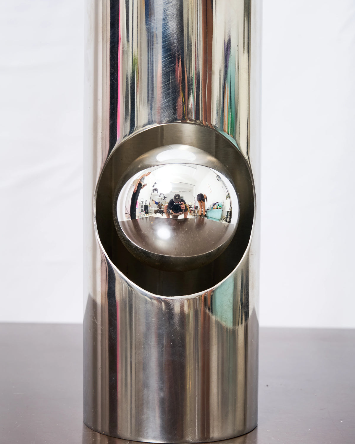 Paire d'appliques "Tube" en chrome, Space age, 1970s