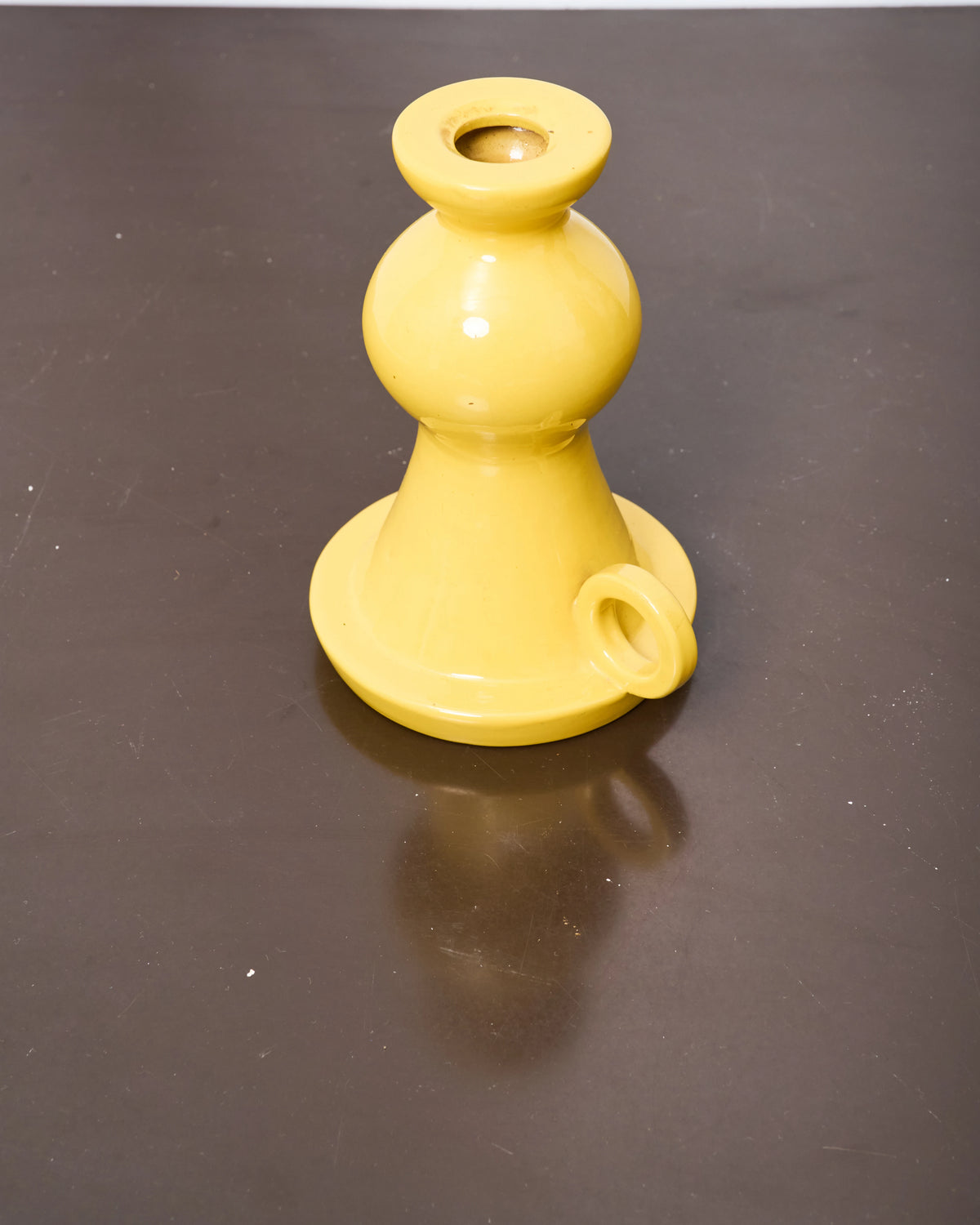 Vase en céramique jaune "Il Picchio", Enzo Bioli, 1970s