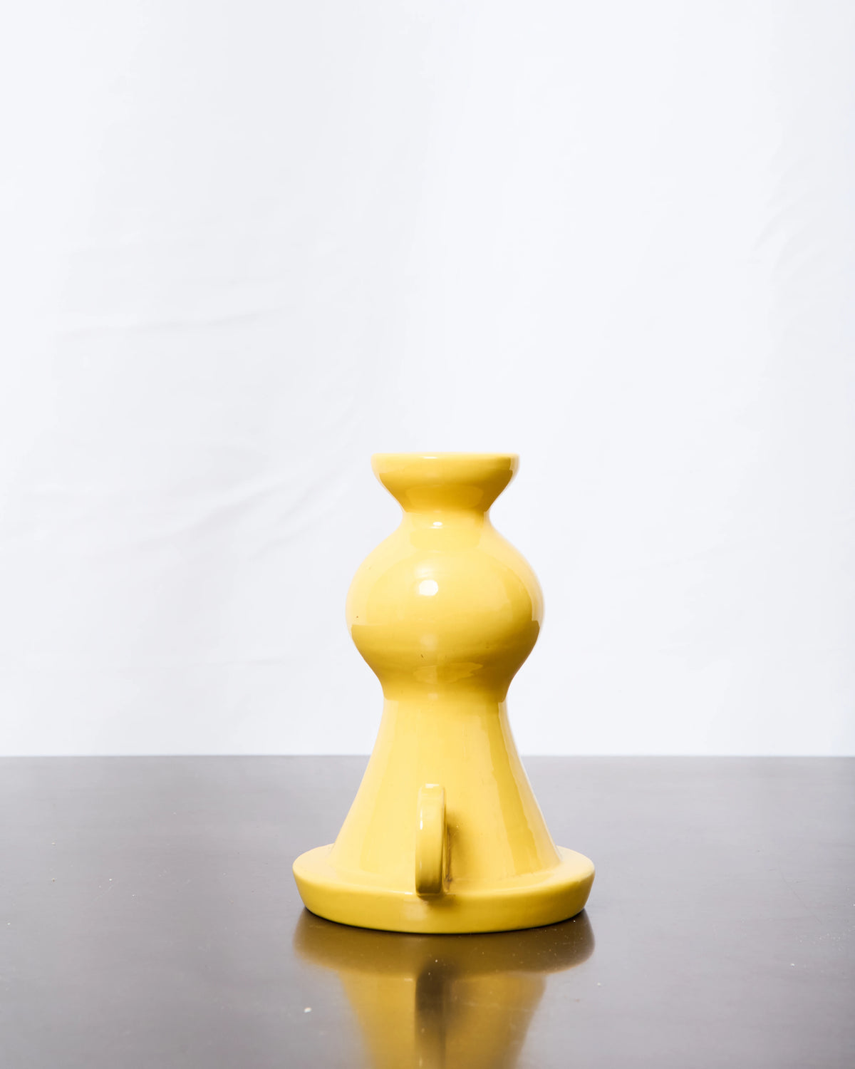 Vase en céramique jaune "Il Picchio", Enzo Bioli, 1970s