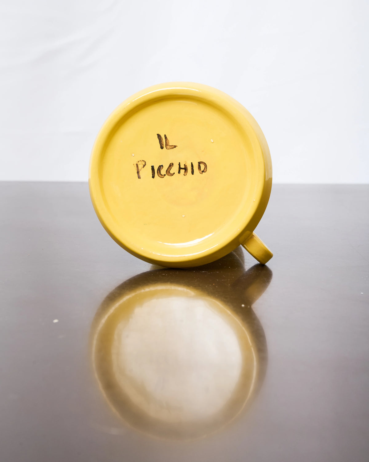 Vase en céramique jaune "Il Picchio", Enzo Bioli, 1970s