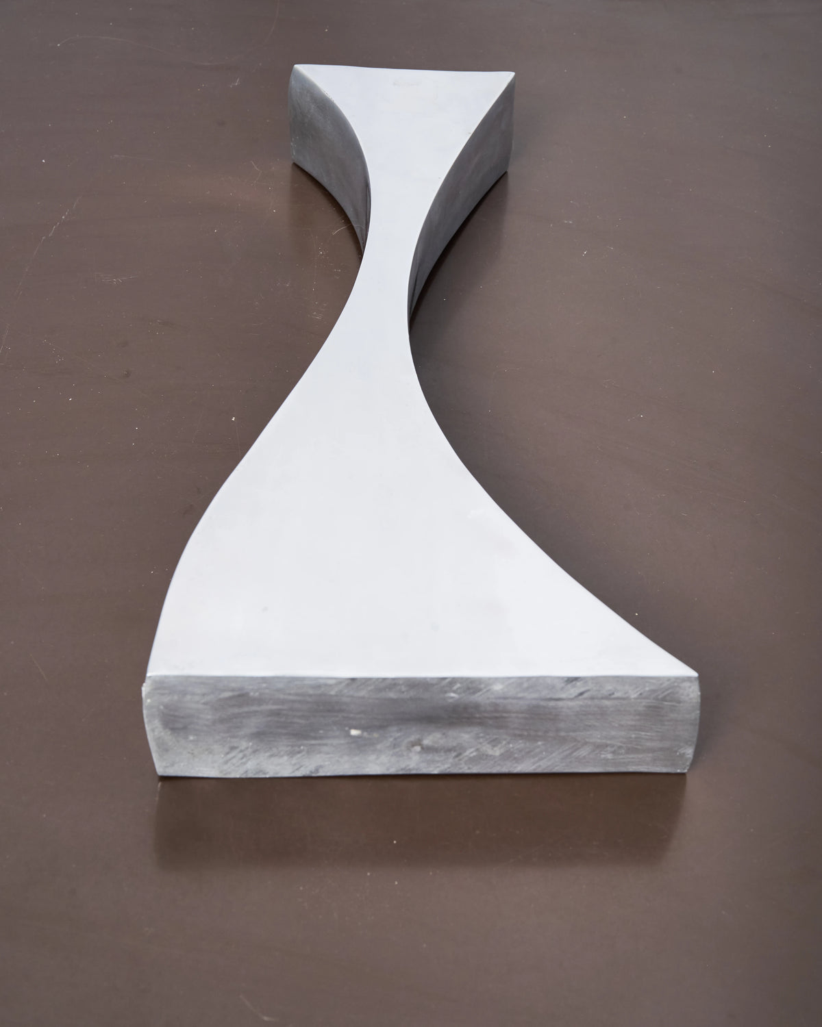 "Wave" tall vase in cast aluminum #1, Italy, 1970s-1980s